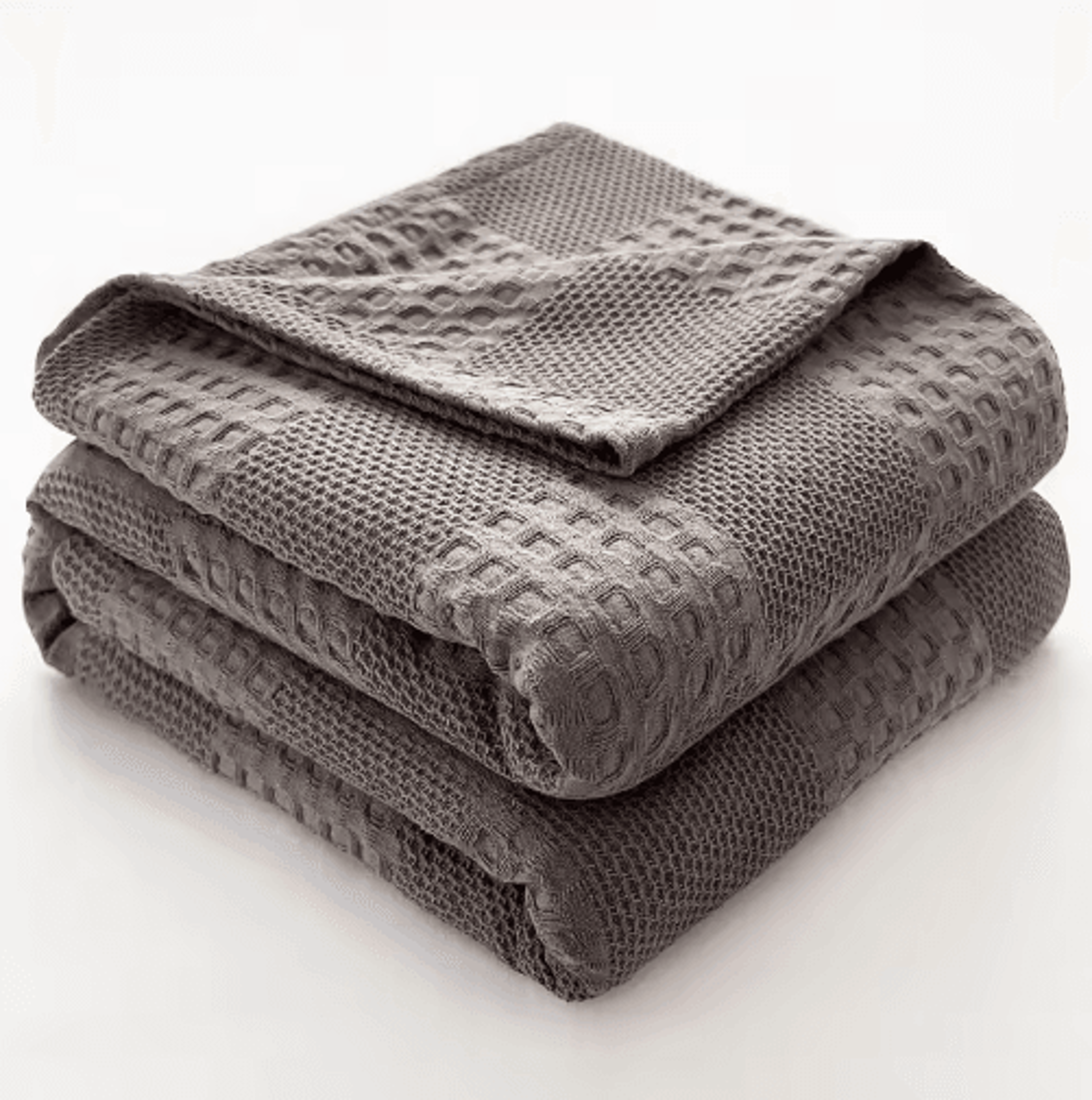 100 Cotton Waffle Throw Blanket  Breathable Plaid Bed  Sofa Cover 2