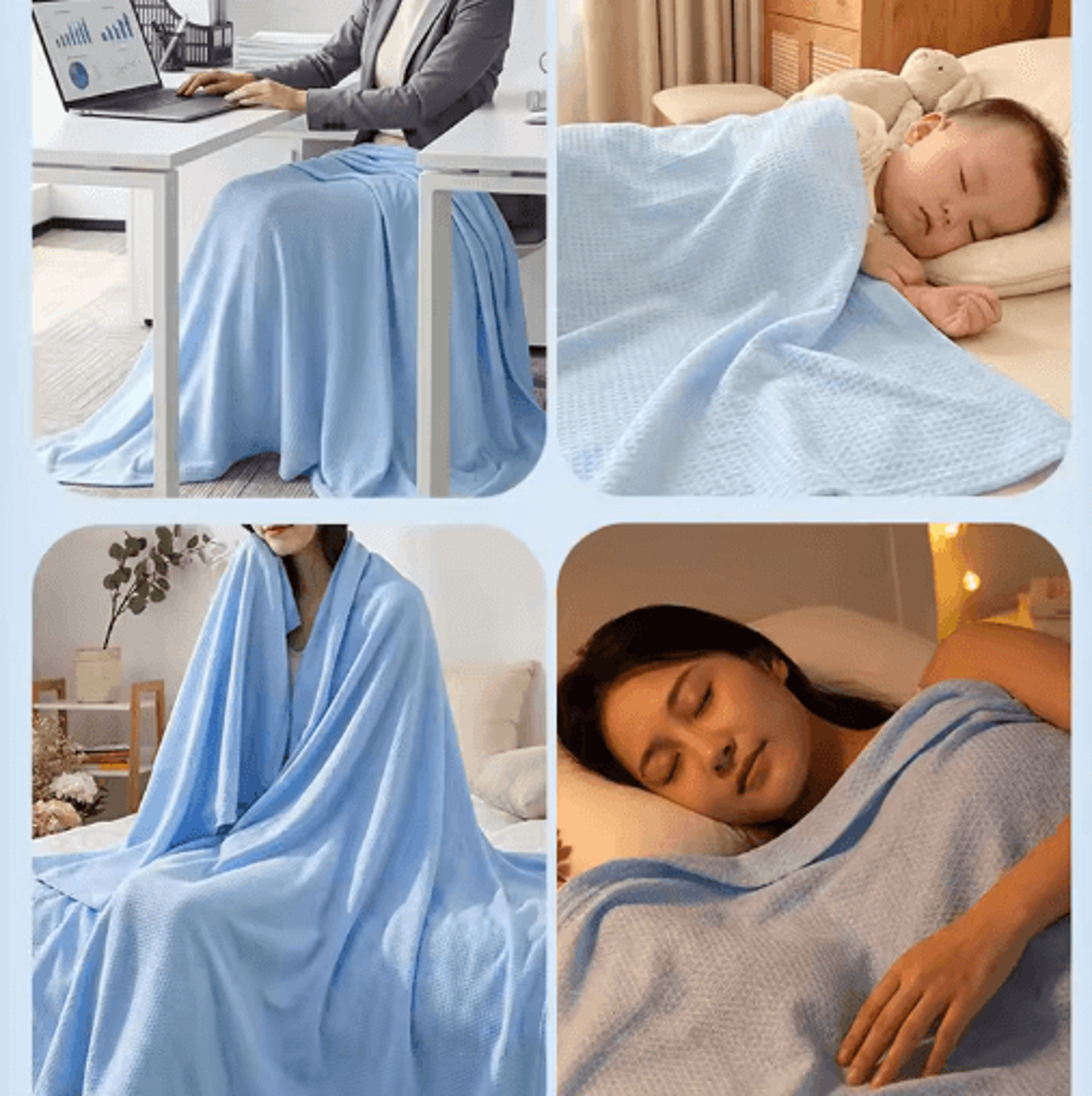 100 Bamboo Fiber Summer Blanket  Lightweight Breathable Cooling Bed  Sofa Throw 9