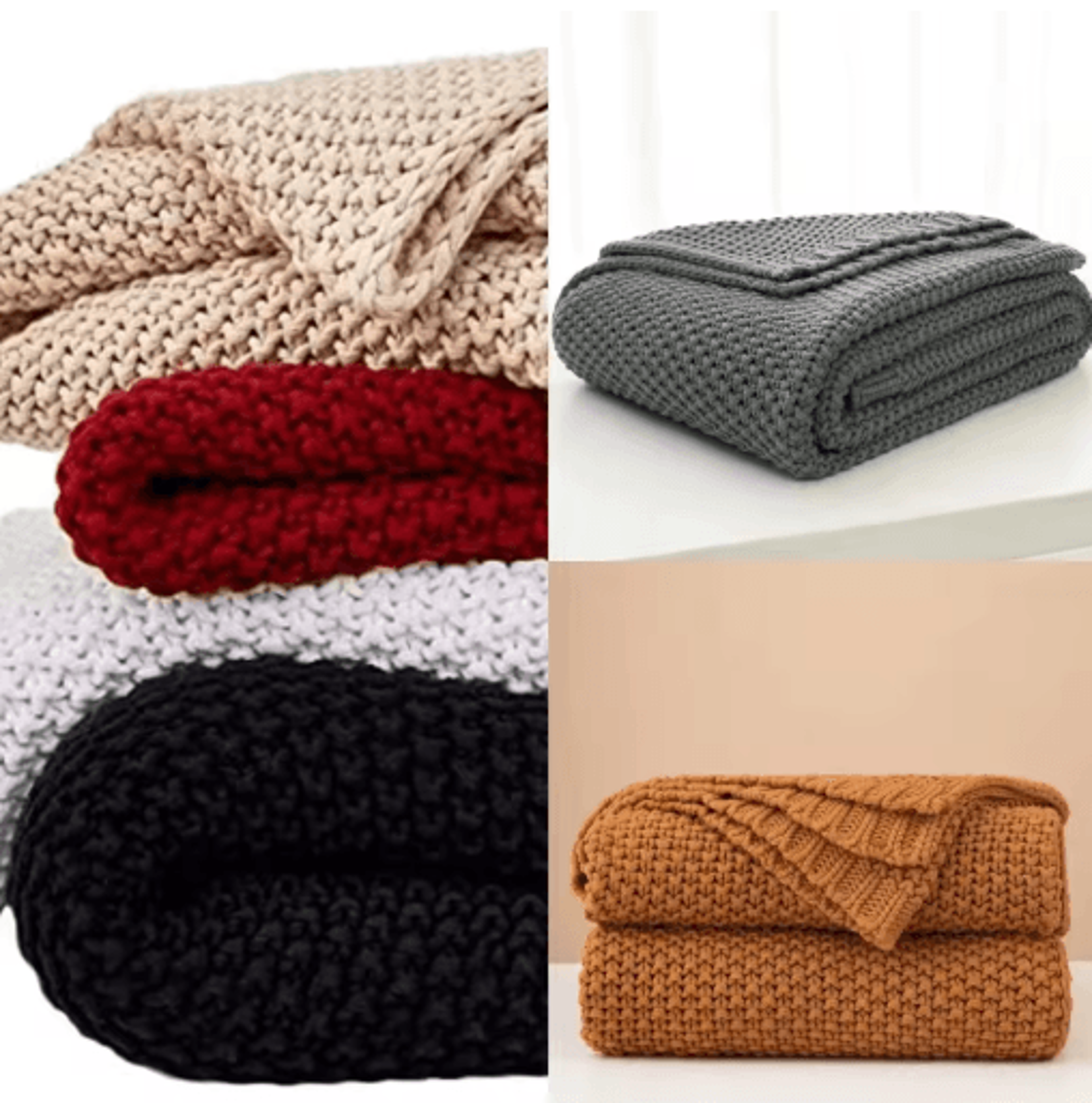 Nordic Plaid Knitted Throw Blanket  Cozy Sofa Bed  Office Nap Cover 0