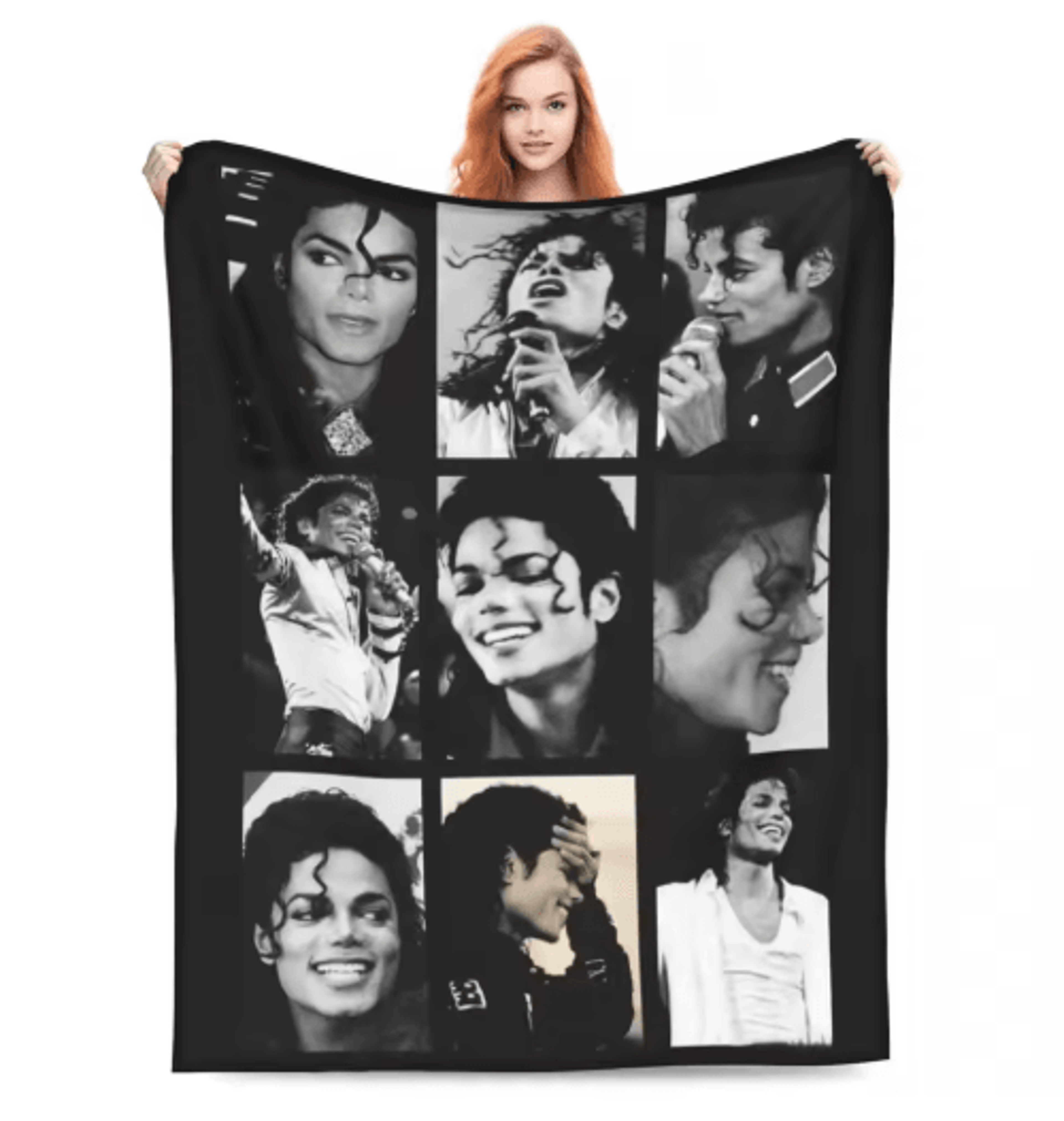 Michael Jackson Photo Flannel Blanket  Soft Pop Music Fan Throw 1