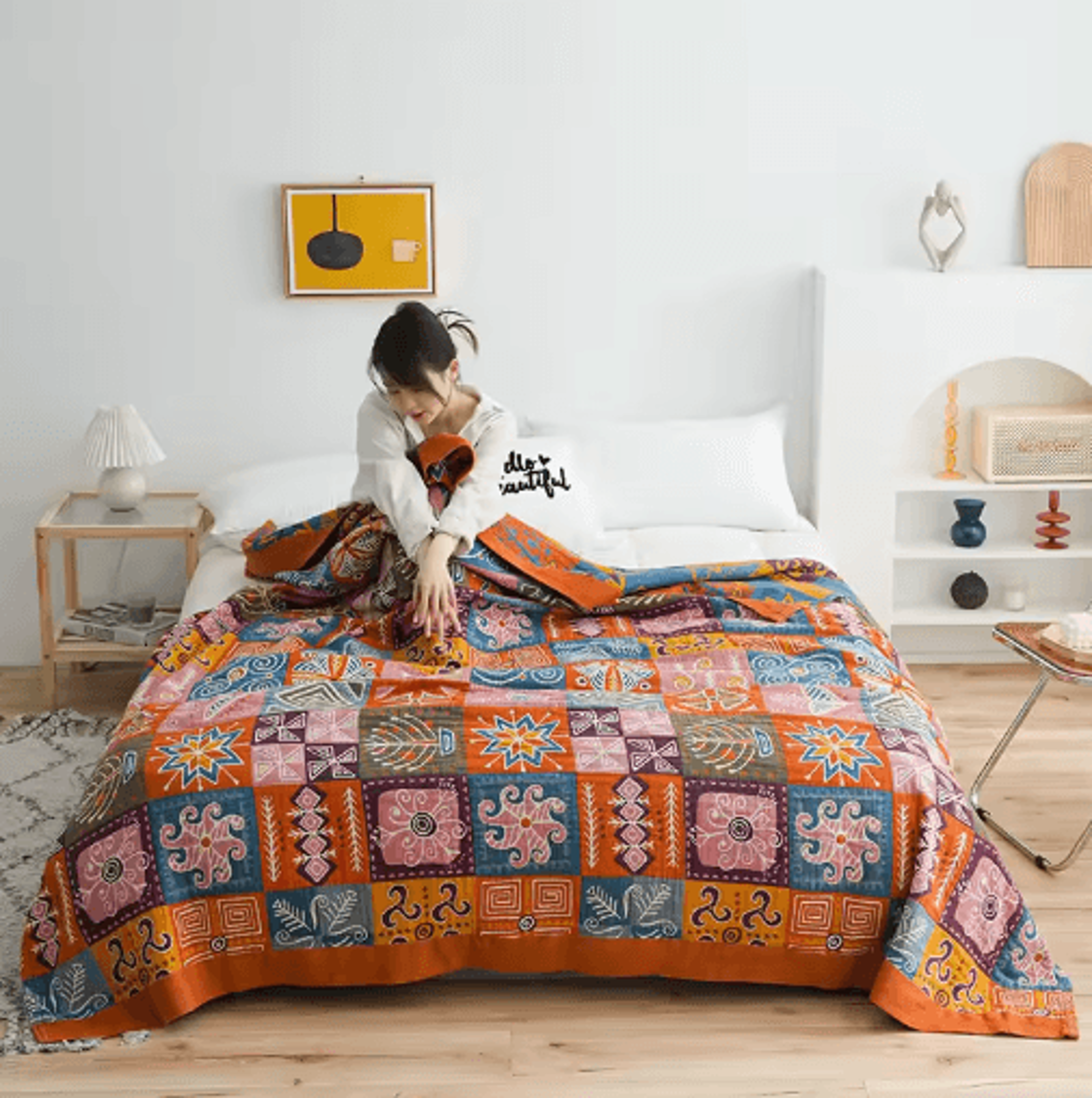 Nordic Cotton Gauze Throw Blanket  Boho Summer Sofa  Bed Cover 17