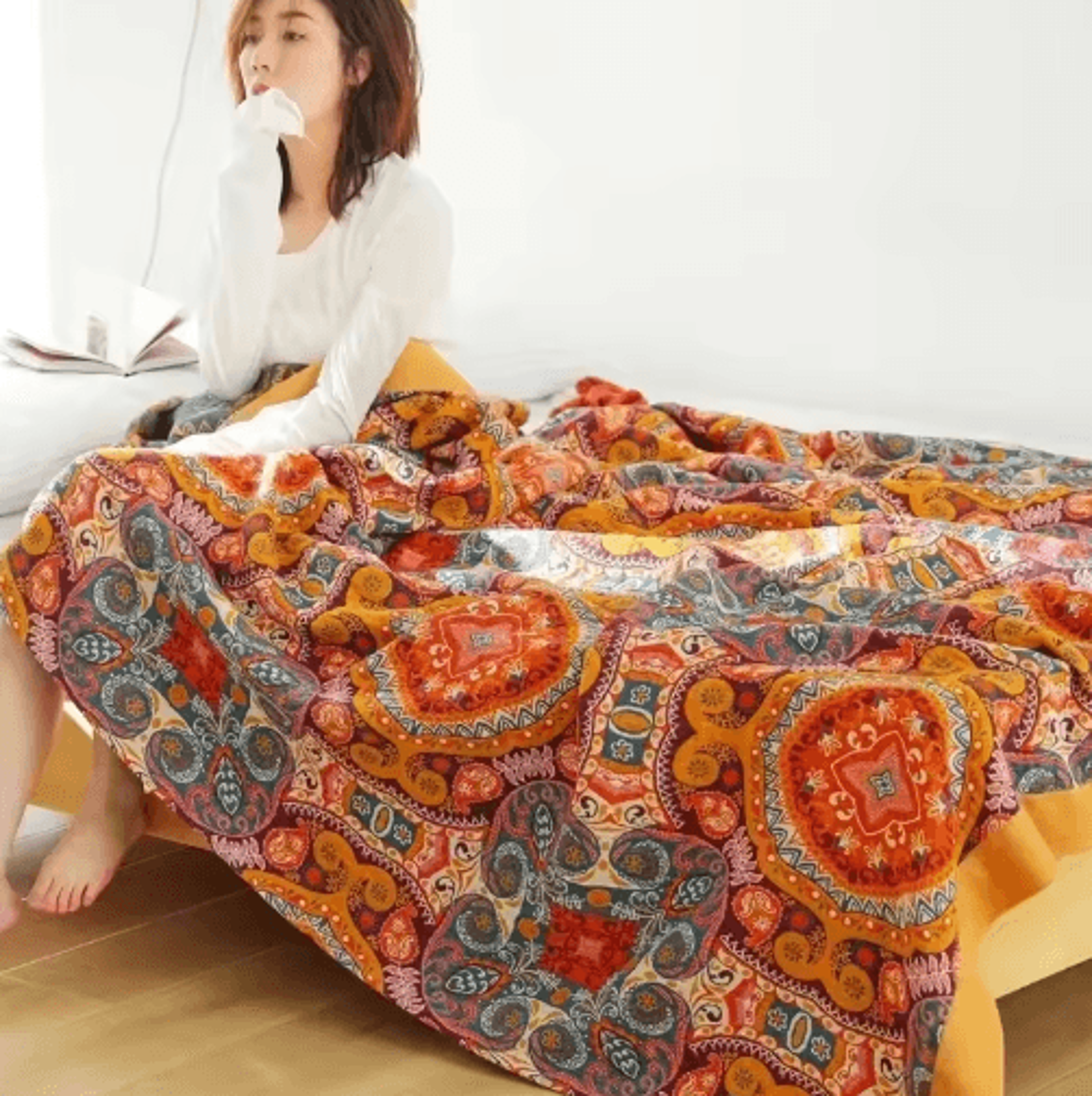 Nordic Cotton Gauze Throw Blanket  Boho Summer Sofa  Bed Cover 11