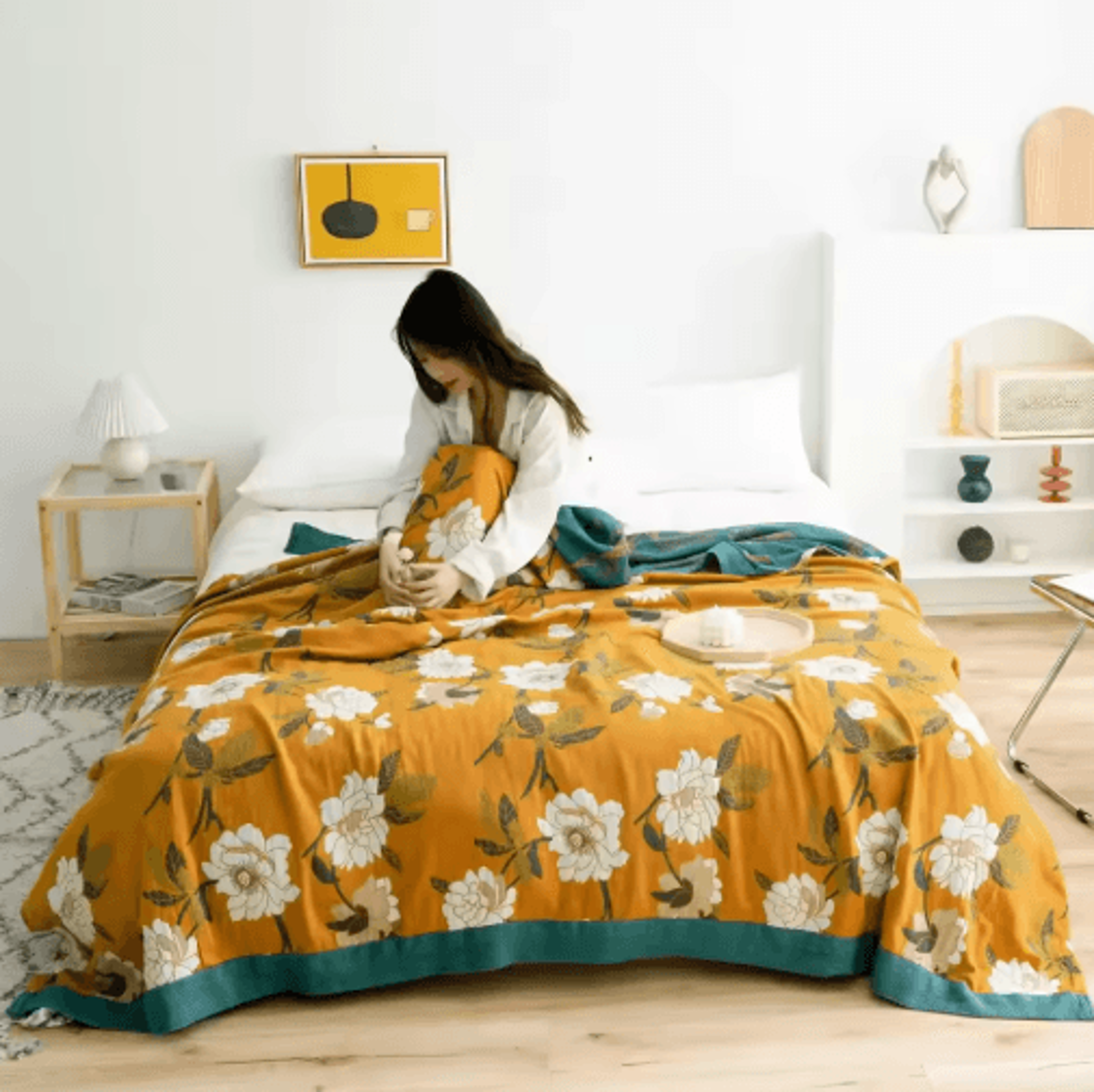 Nordic Cotton Gauze Throw Blanket  Boho Summer Sofa  Bed Cover 13