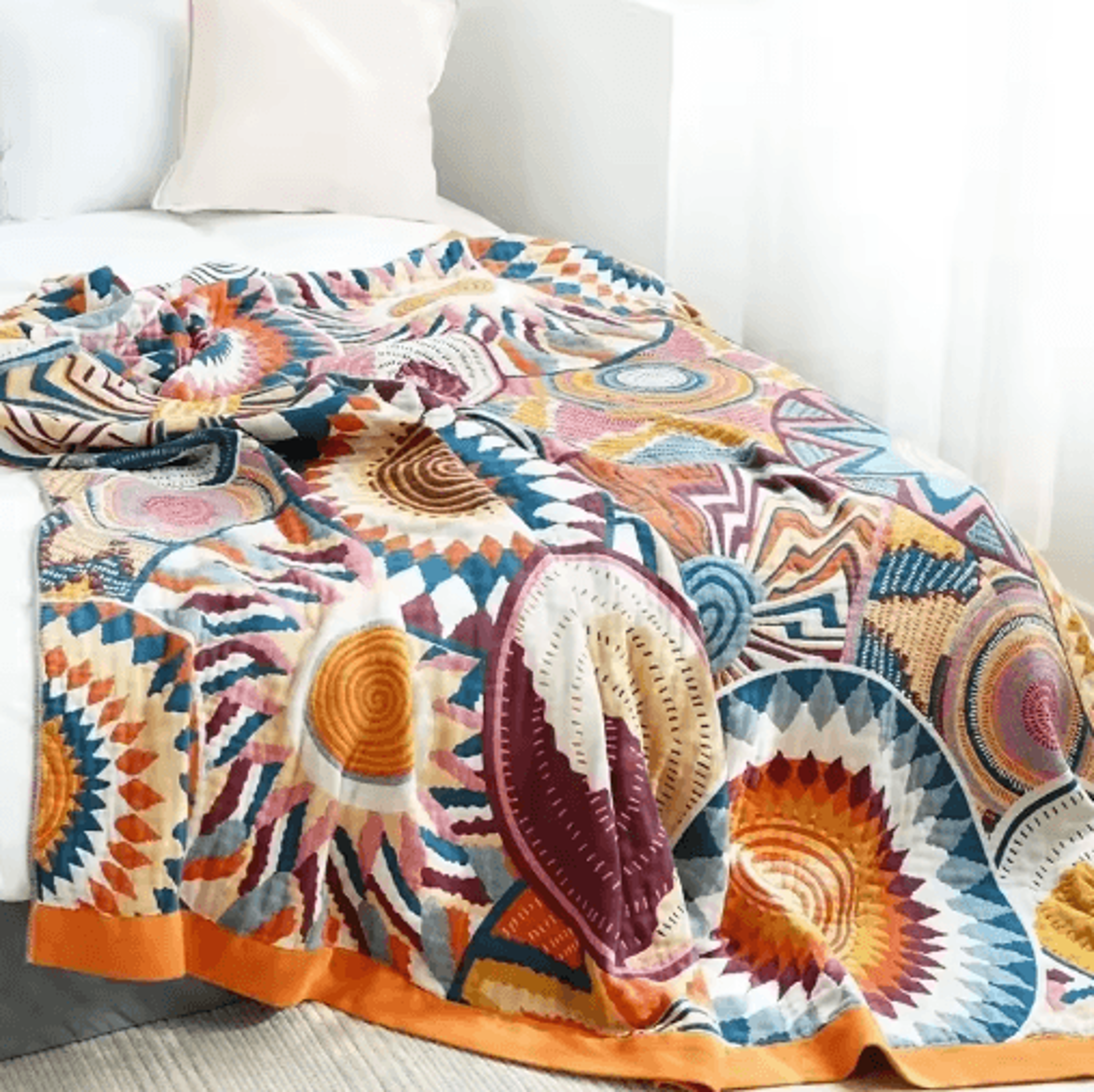 Nordic Cotton Gauze Throw Blanket  Boho Summer Sofa  Bed Cover 29