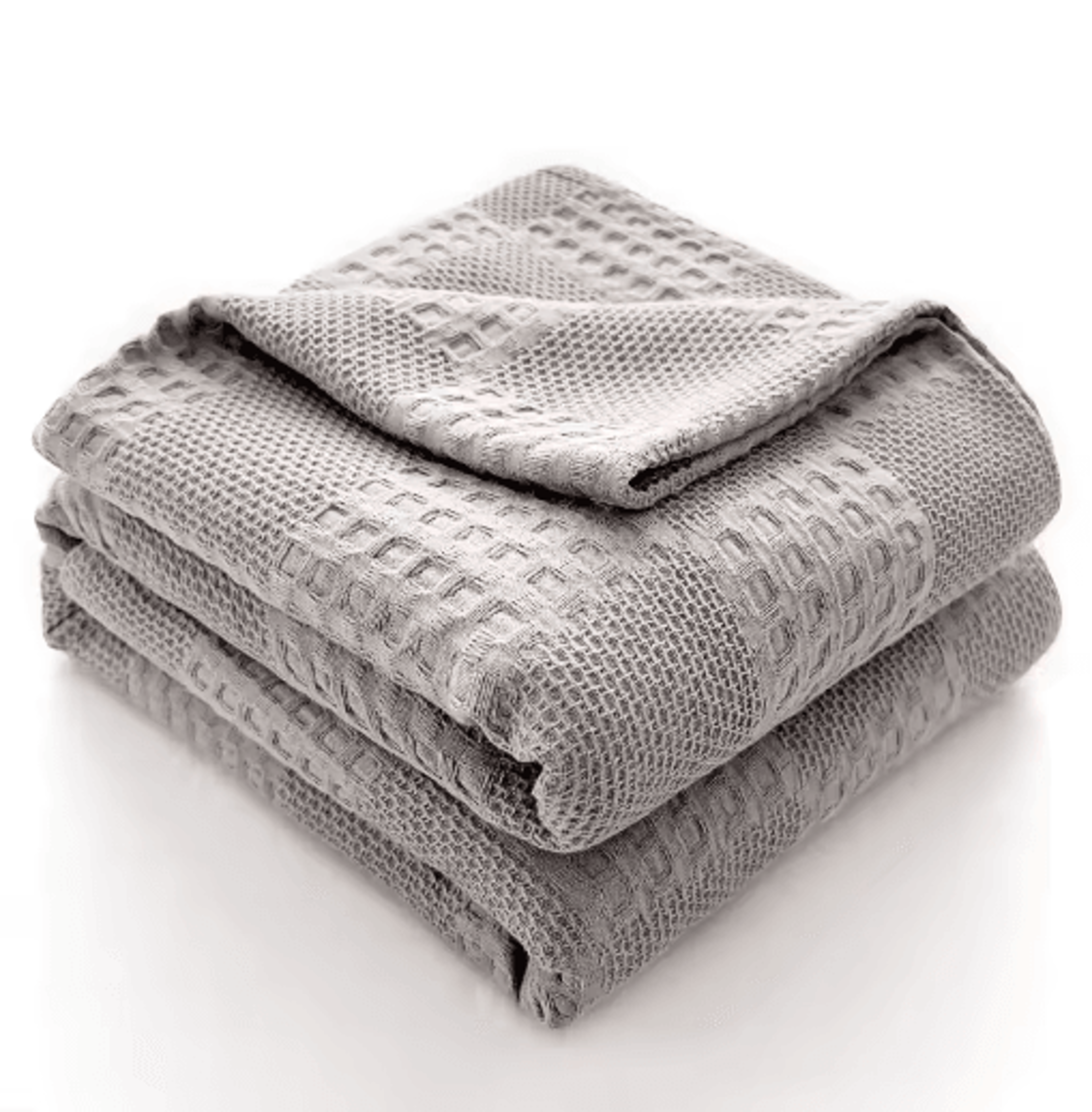 Battilo Cotton Waffle Throw Blanket  Breathable Plaid Sofa  Bed Cover 2