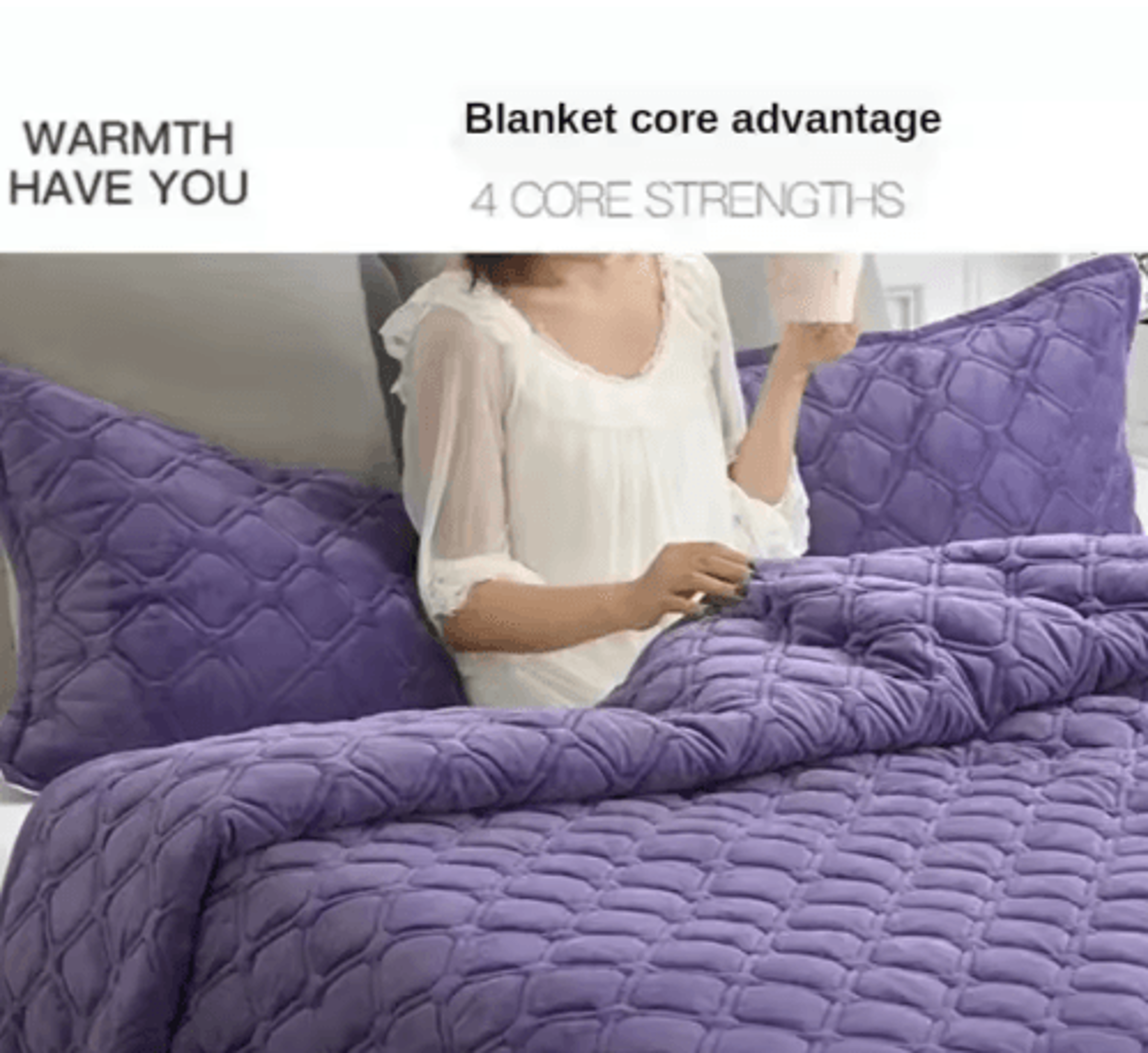 Super Soft Flannel Bedspread  Geometric Quilted Winter Bed Cover 14