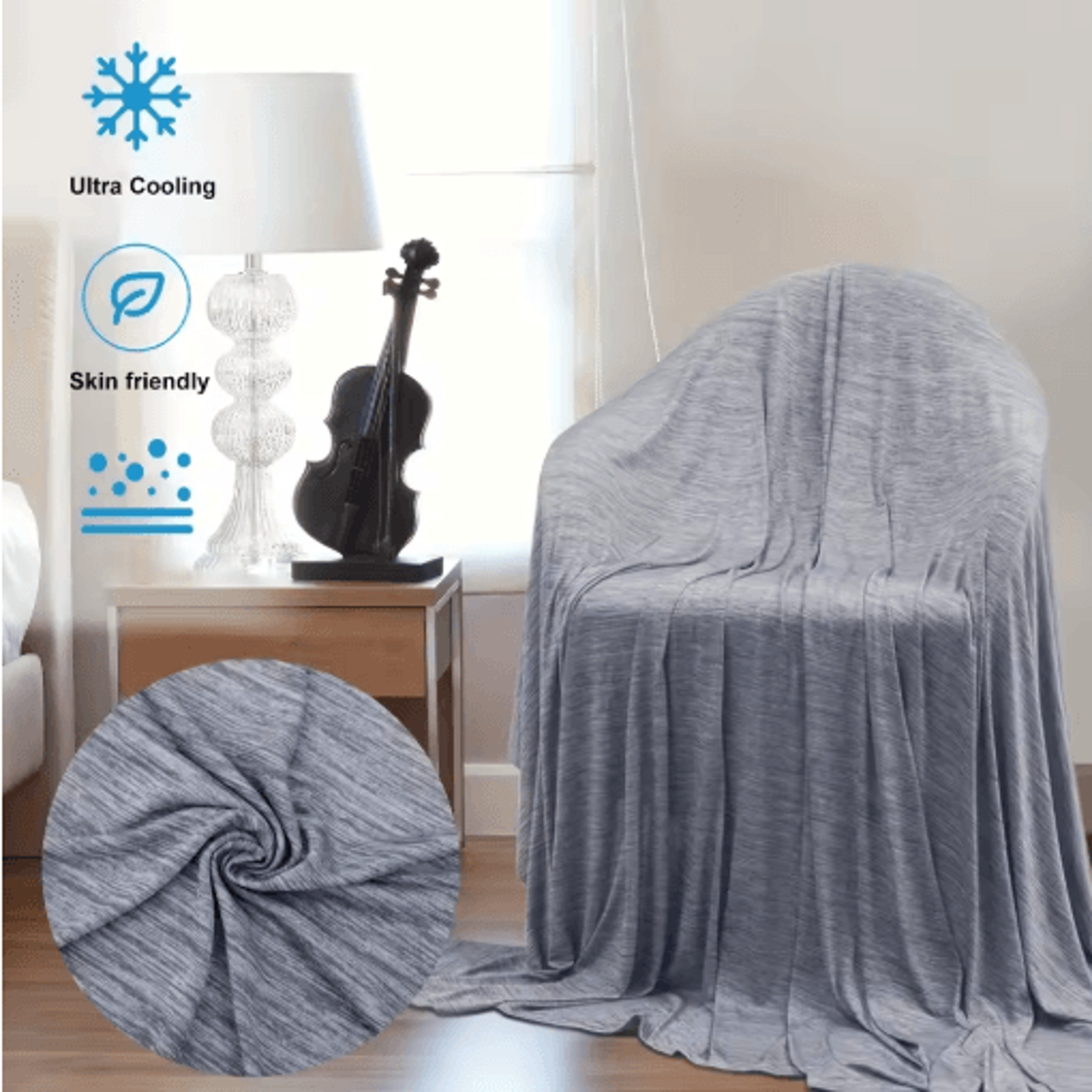 Summer Cooling Blanket  Breathable Lightweight Throw For Hot Sleepers 0