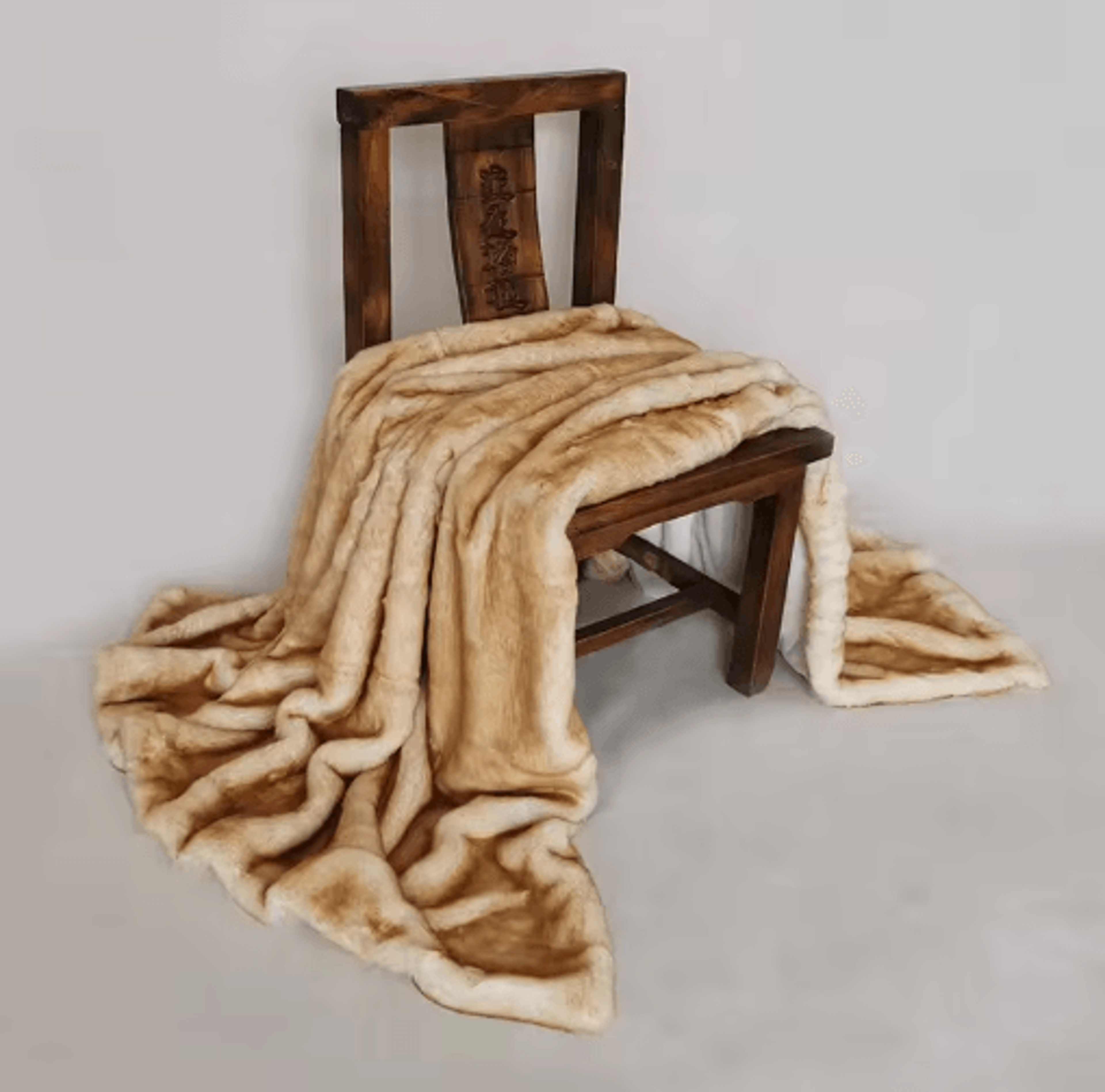 Luxury Faux Fox Fur Blanket  Thick Fluffy Plush Winter Sofa Throw 2