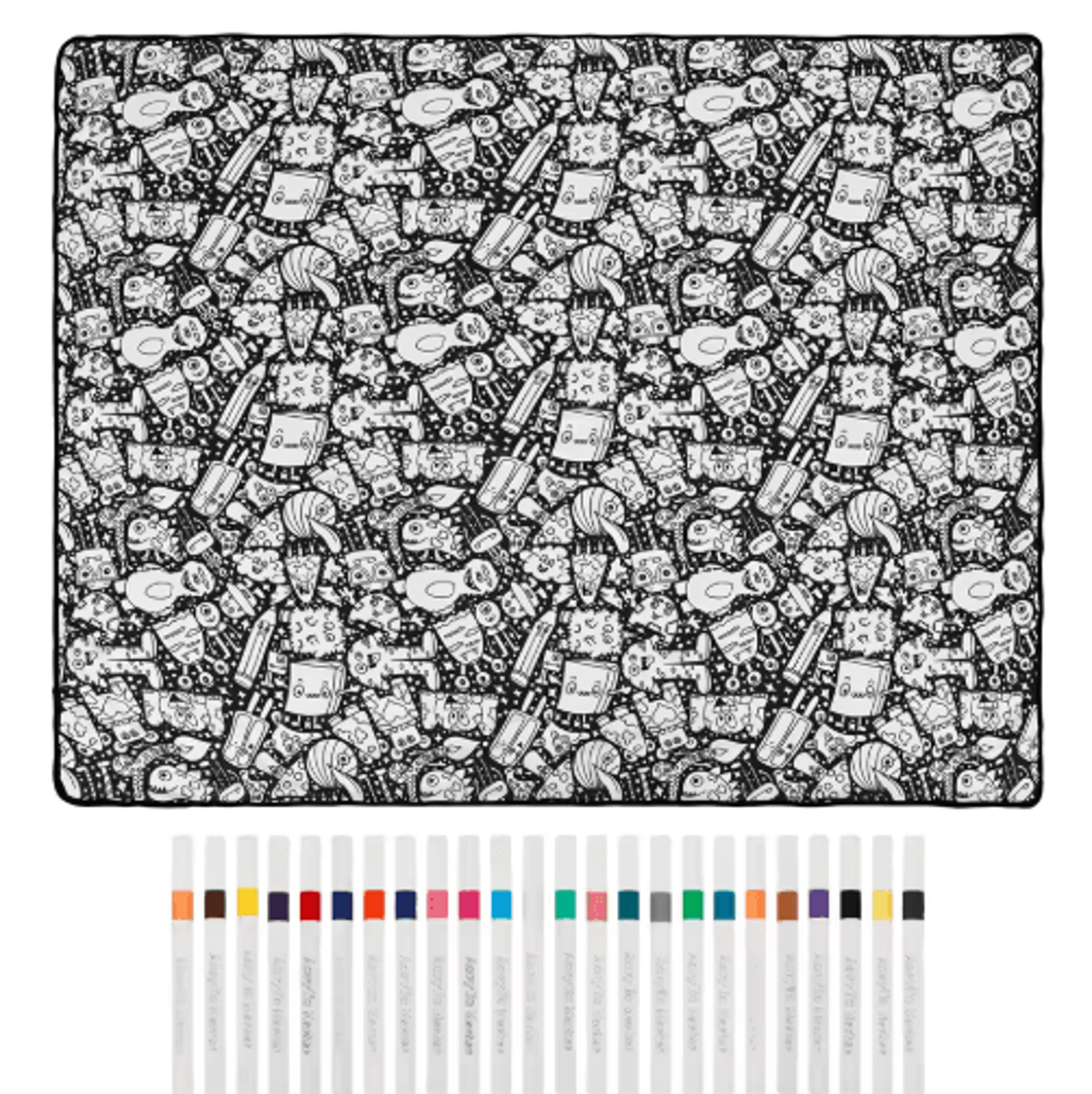 DIY Coloring Blanket With 24 Markers  Creative Personalized Art Throw 2