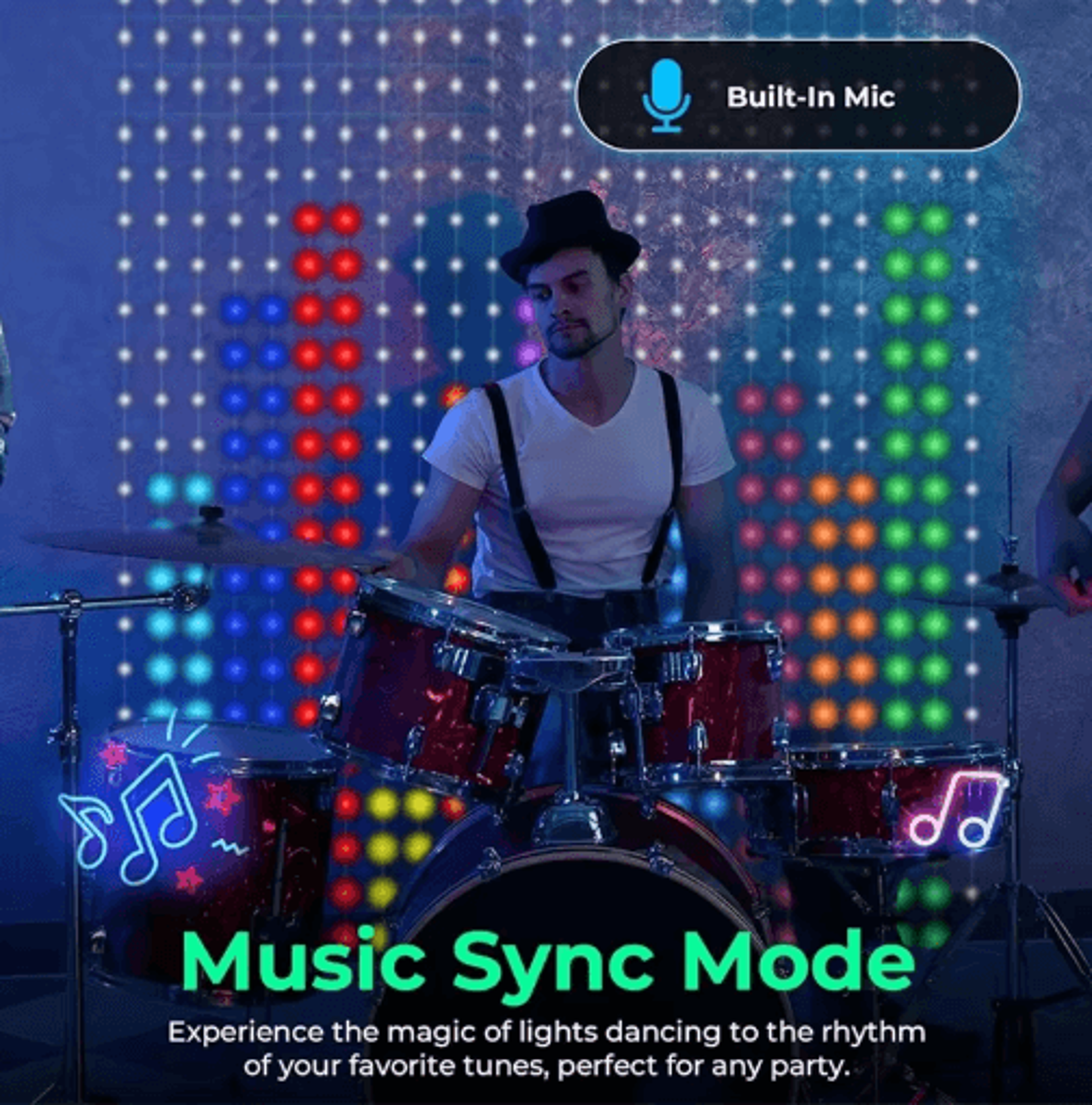 Smart LED Curtain Lights  AppControlled Music Sync DIY Fairy Lights 7
