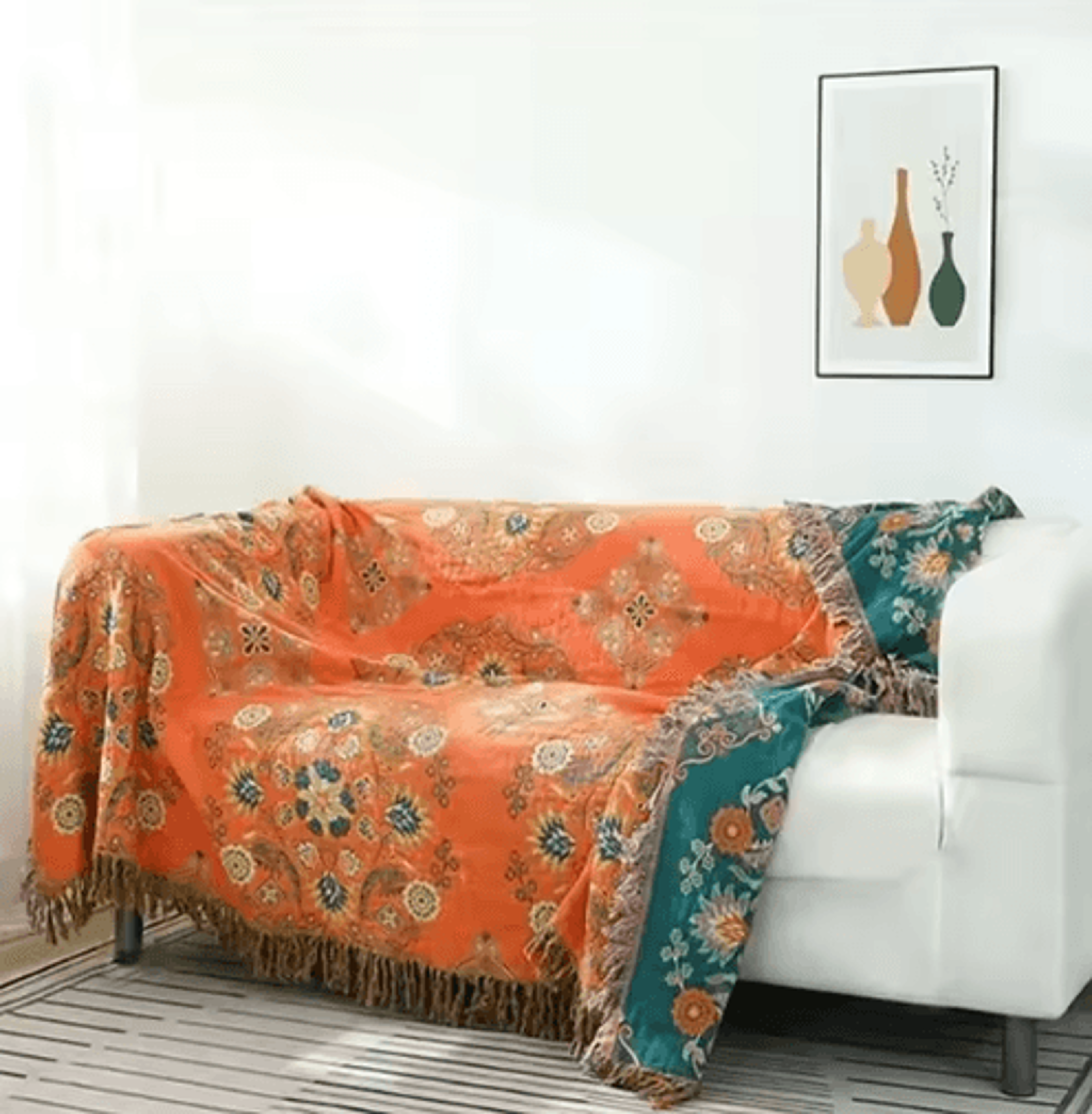 Japanese Cotton Throw Blanket  DoubleSided FourSeason Sofa  Bed Cover 21