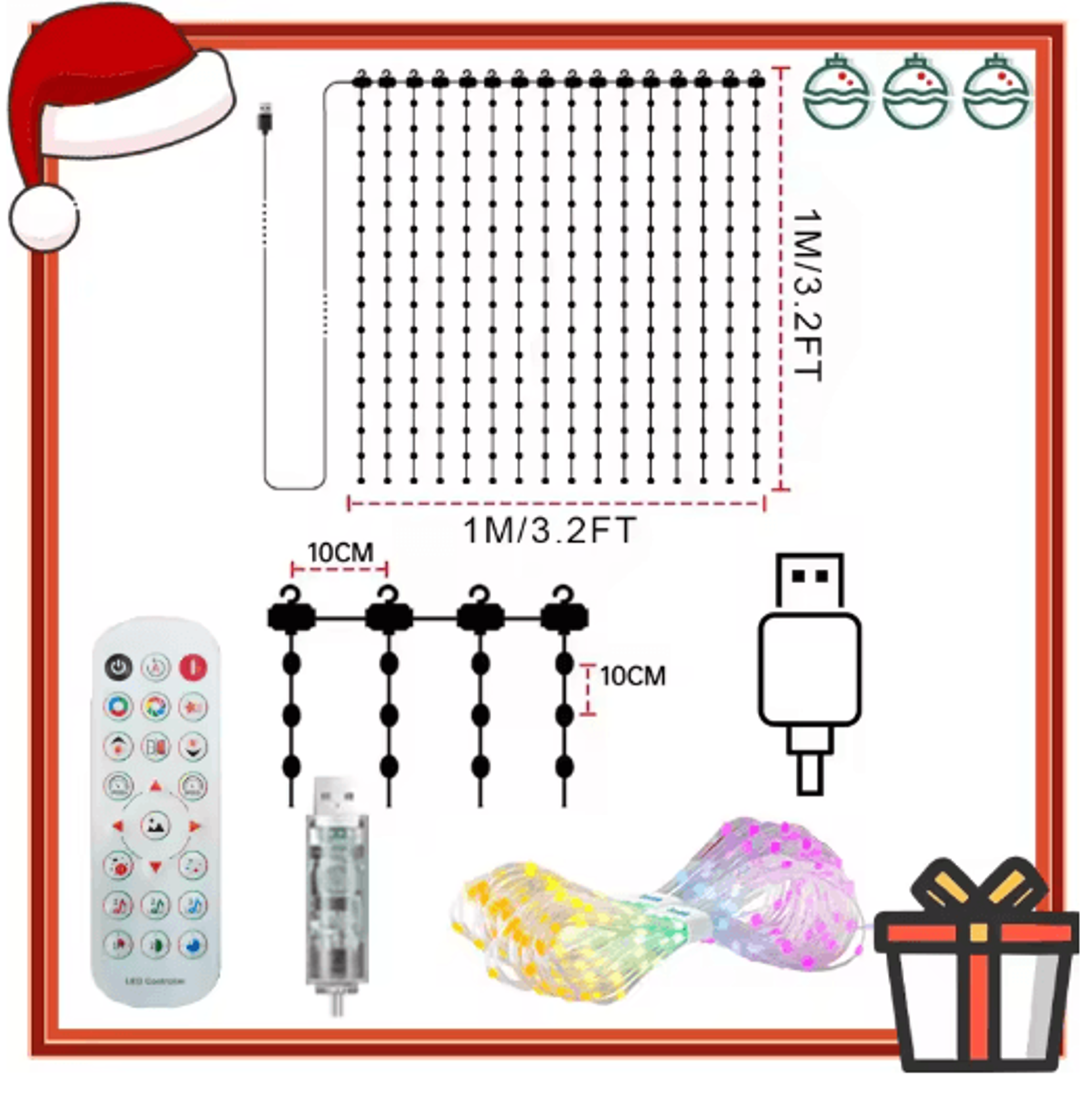 Smart DIY Curtain Lights  Color Changing Music Sync Fairy String Lights 2