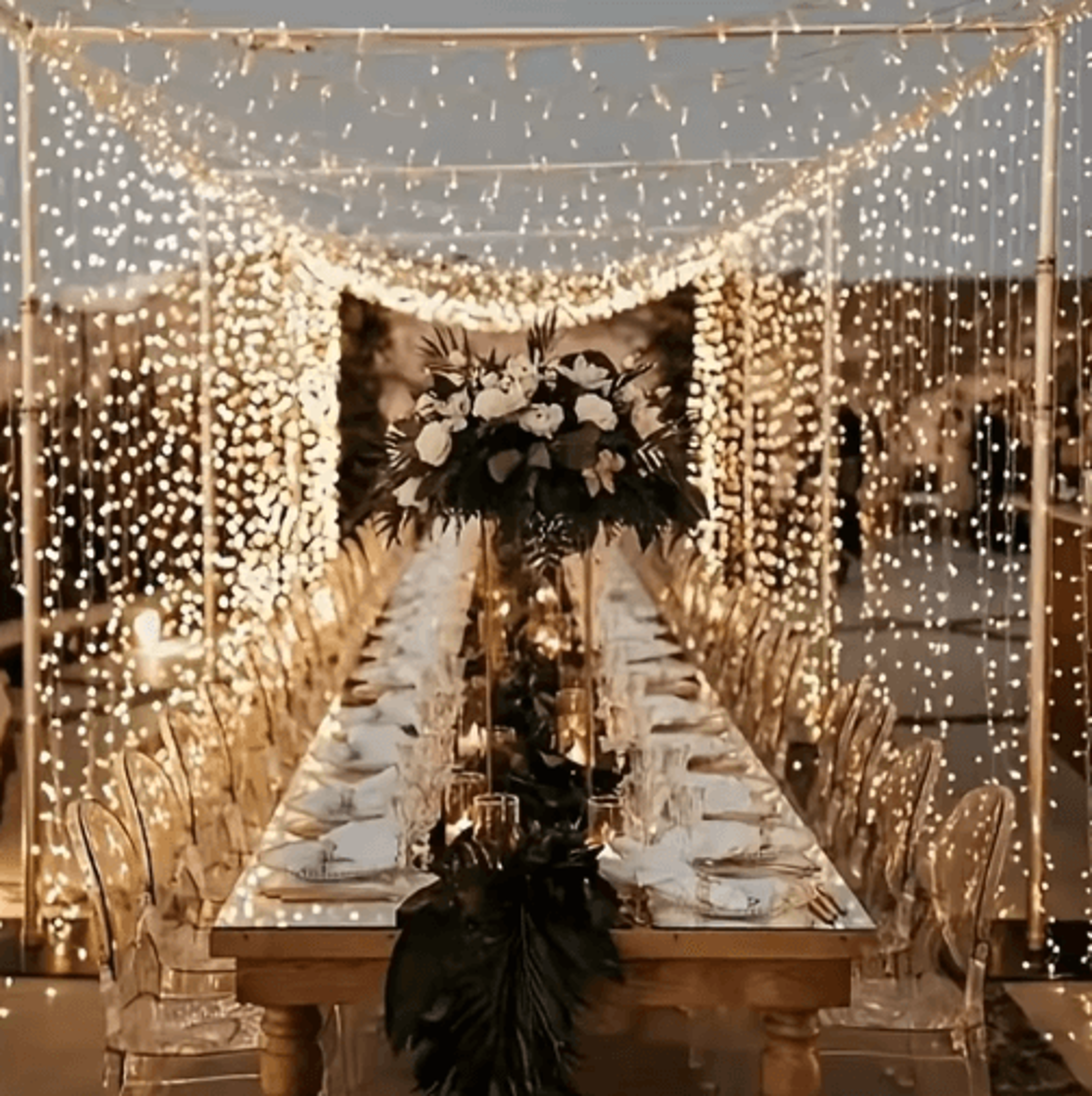 USB LED Curtain Fairy Lights  3M4M6M Remote Control String Lights 0