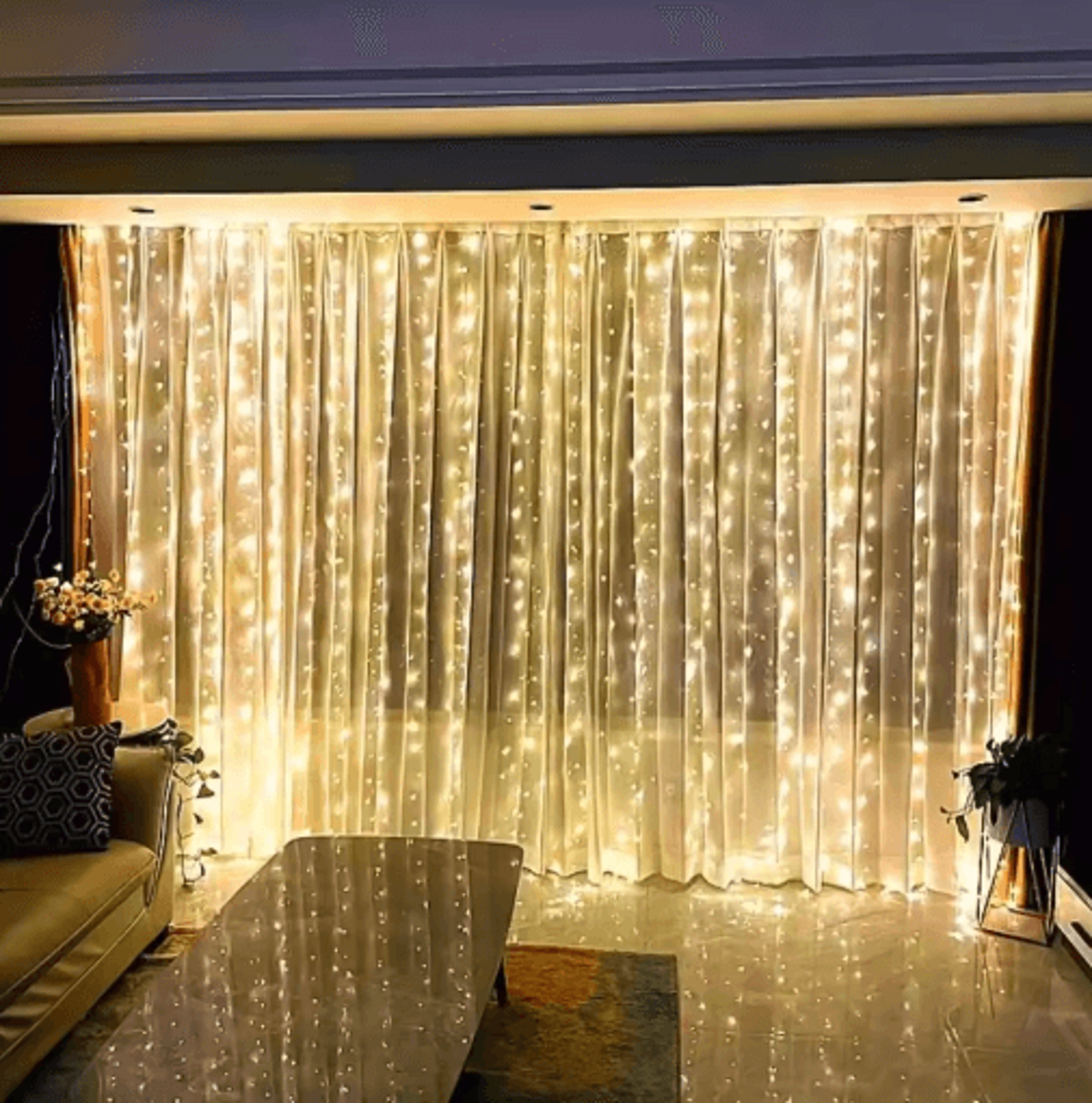 USB LED Curtain Fairy Lights  3M4M6M Remote Control String Lights 5