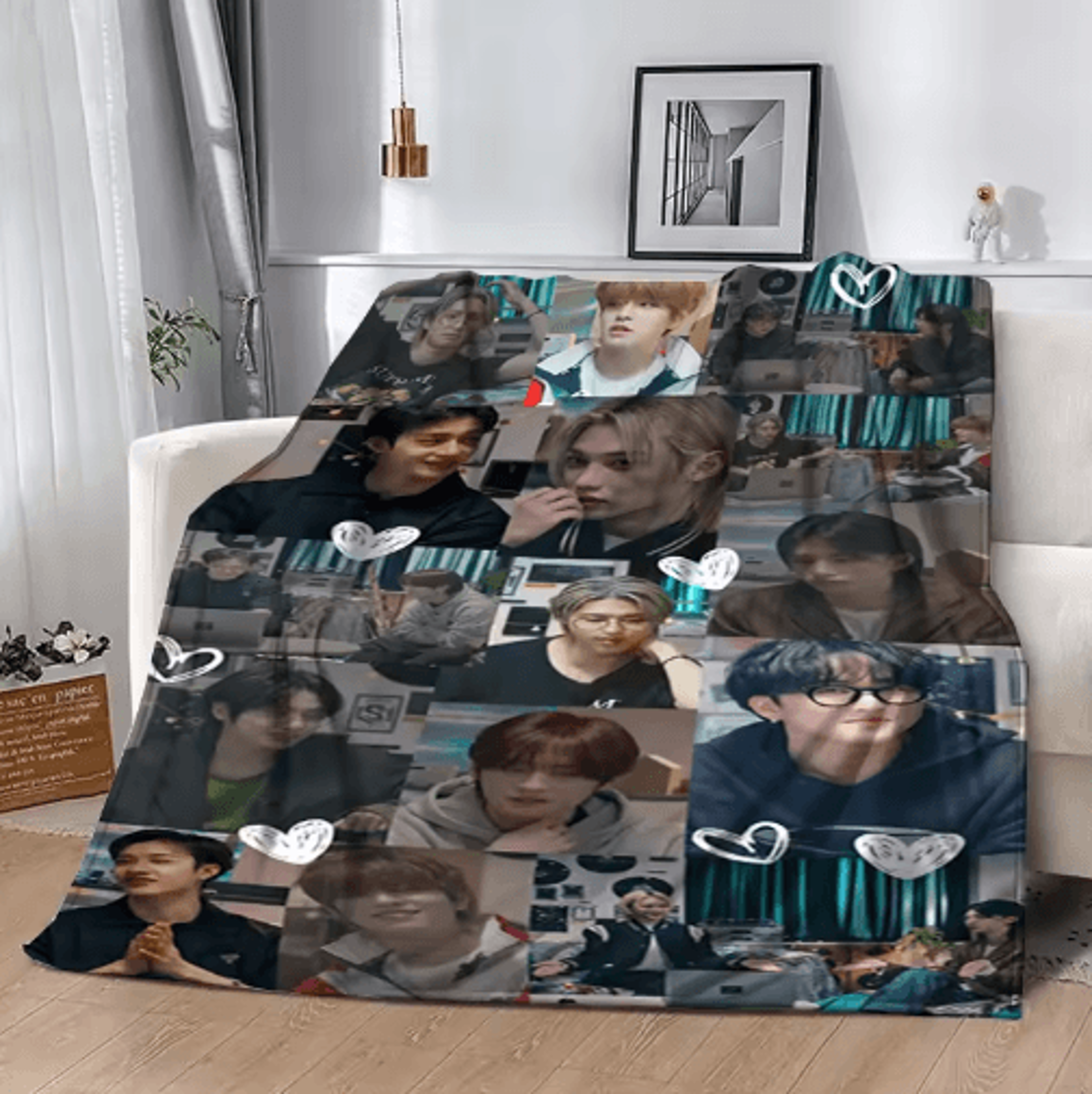 Stray KidsInspired 3D Flannel Throw Blanket  Cozy KPOP Bed  Sofa Cover 18