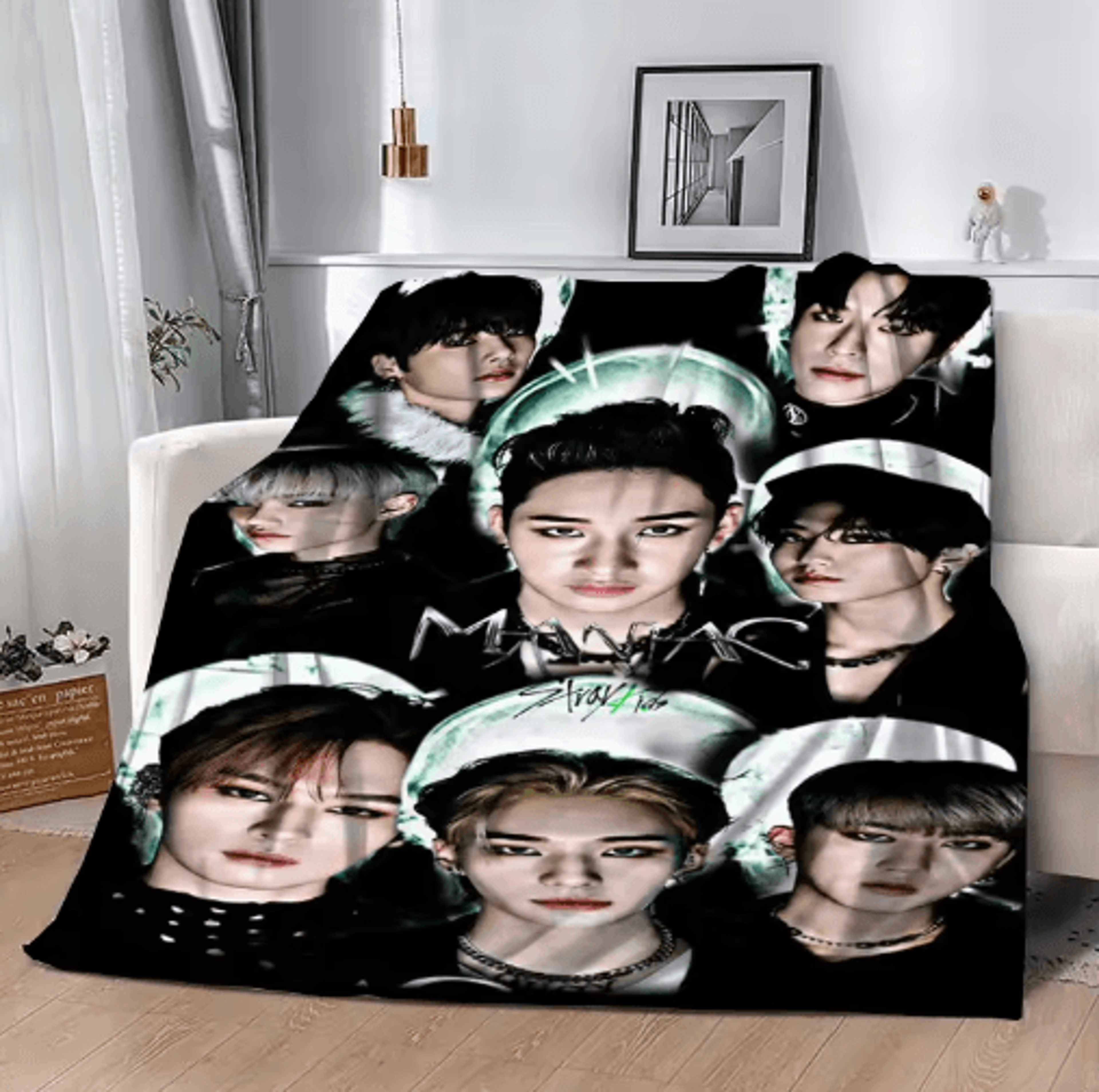Stray KidsInspired 3D Flannel Throw Blanket  Cozy KPOP Bed  Sofa Cover 13