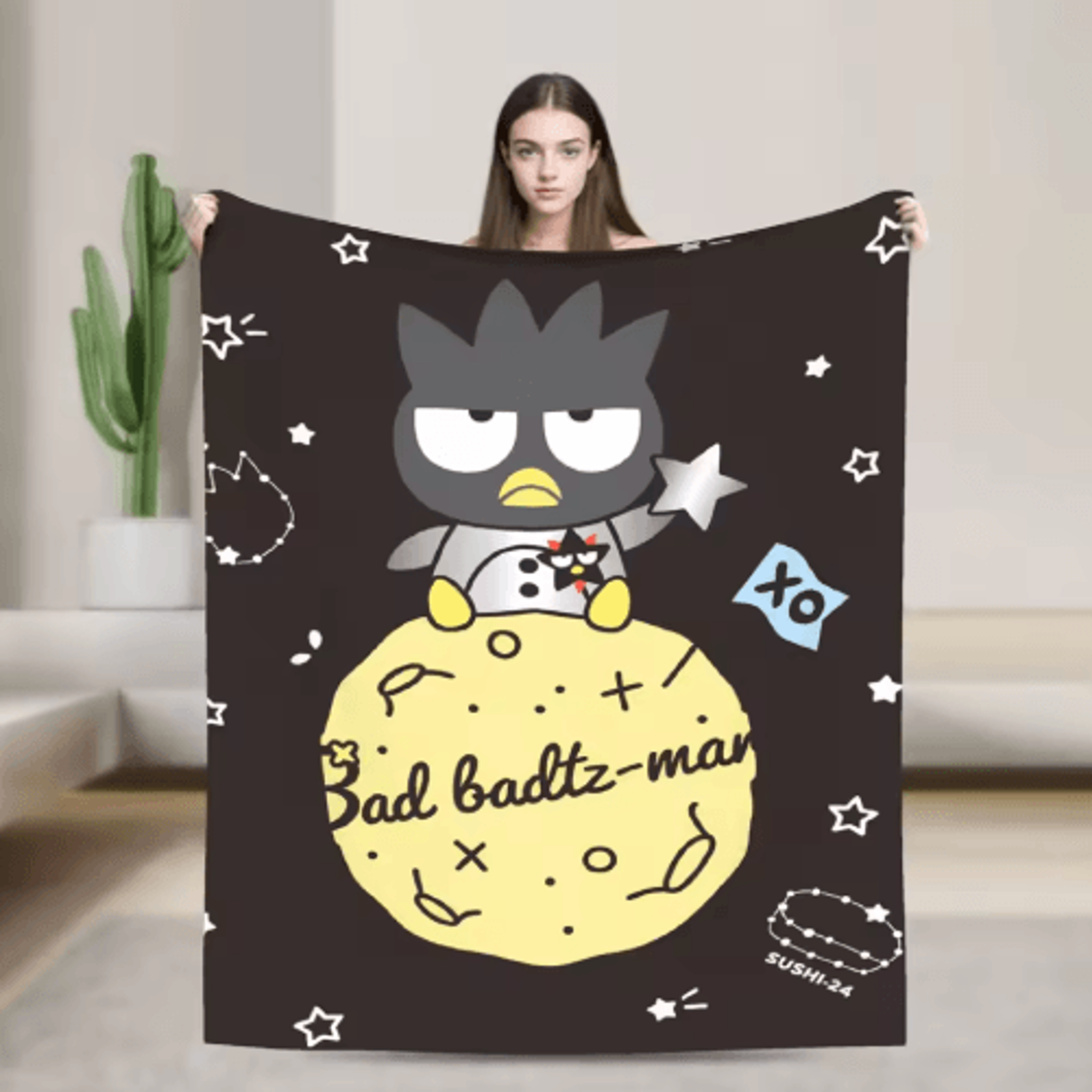 Badtz MaruInspired Soft Throw Blanket  Cute Couch  Bed Cover 15