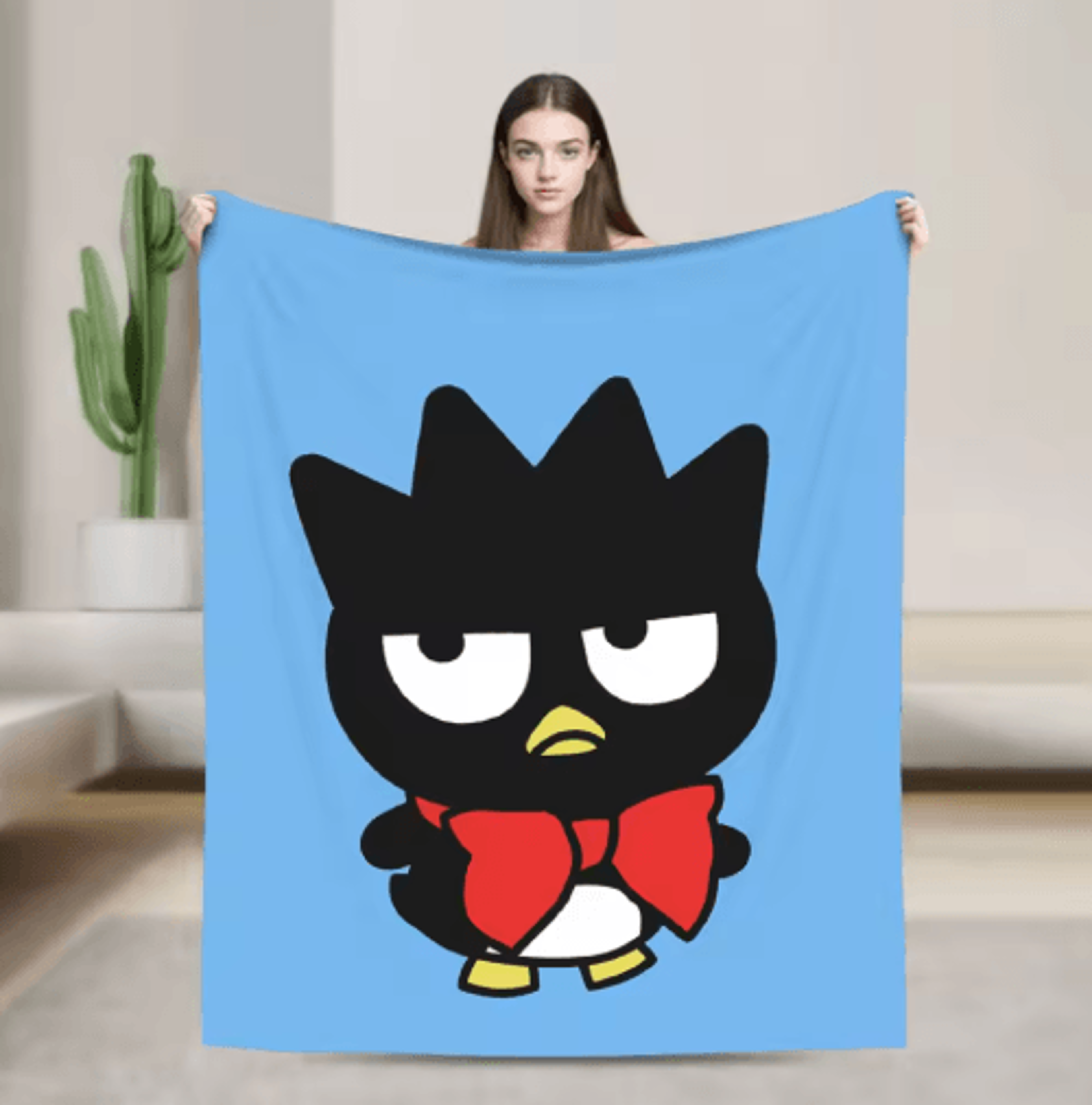 Badtz MaruInspired Soft Throw Blanket  Cute Couch  Bed Cover 6