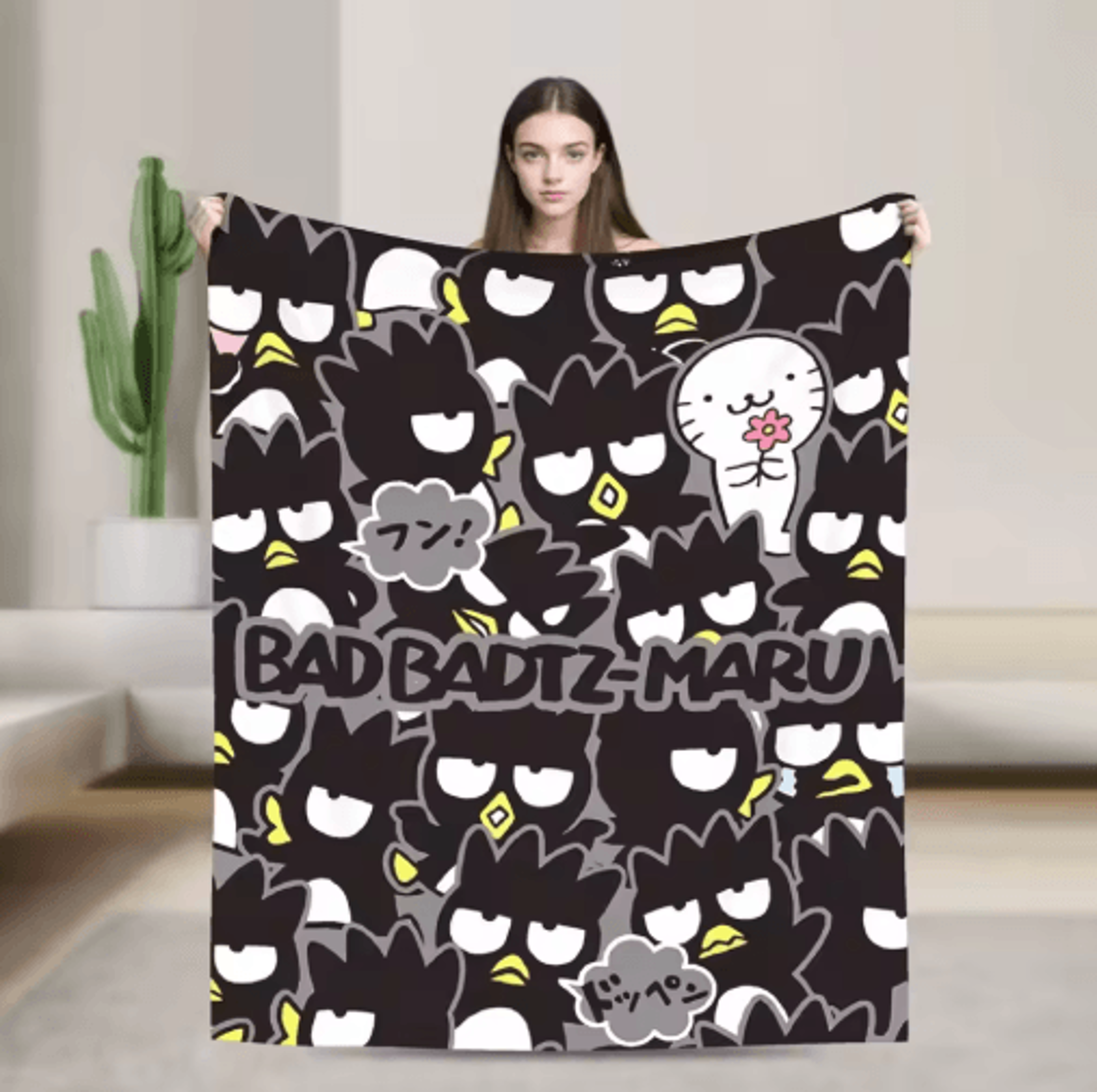 Badtz MaruInspired Soft Throw Blanket  Cute Couch  Bed Cover 20