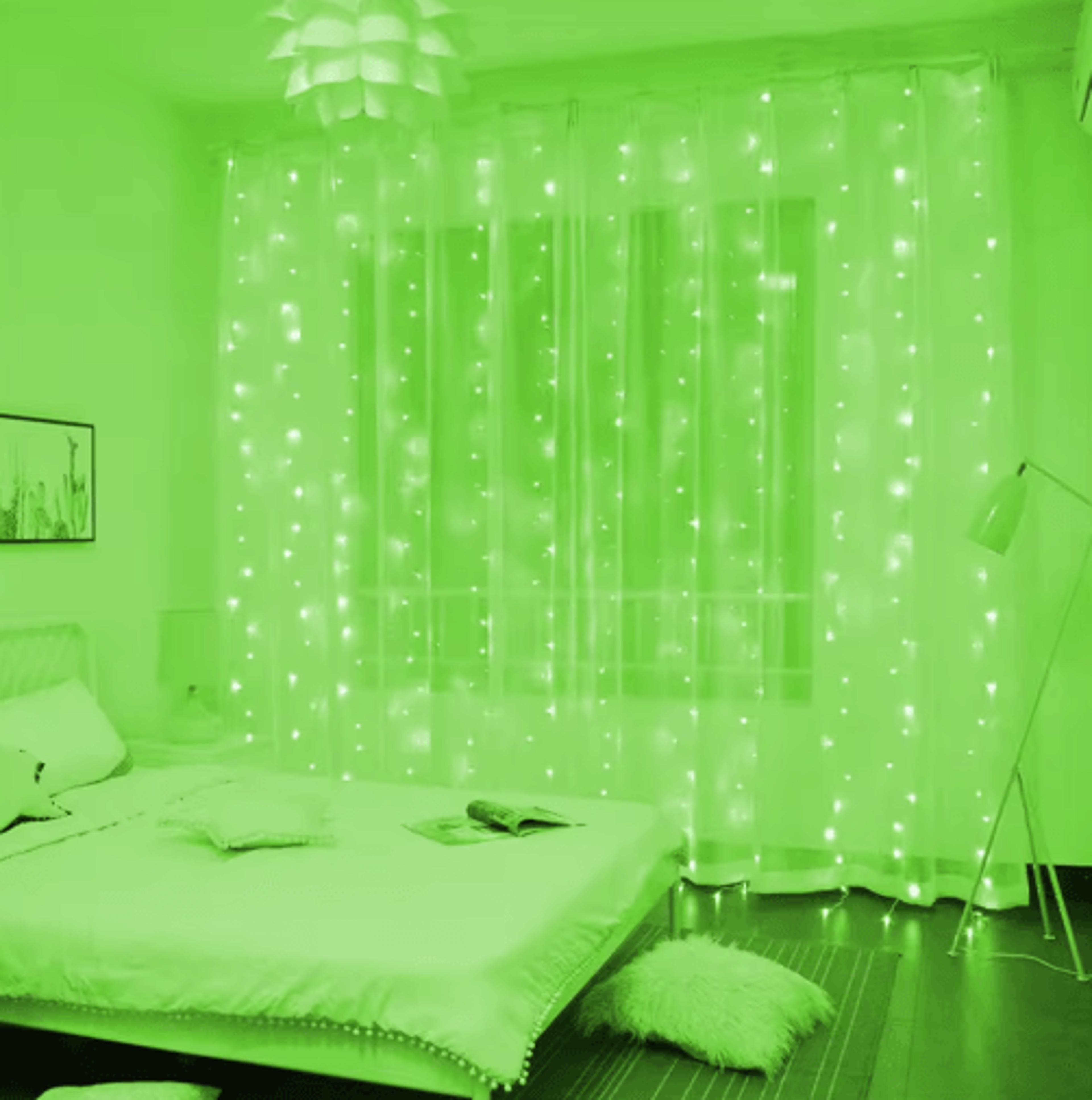 3M6M USB LED Curtain Lights  8Mode Remote Control Fairy Lights 1