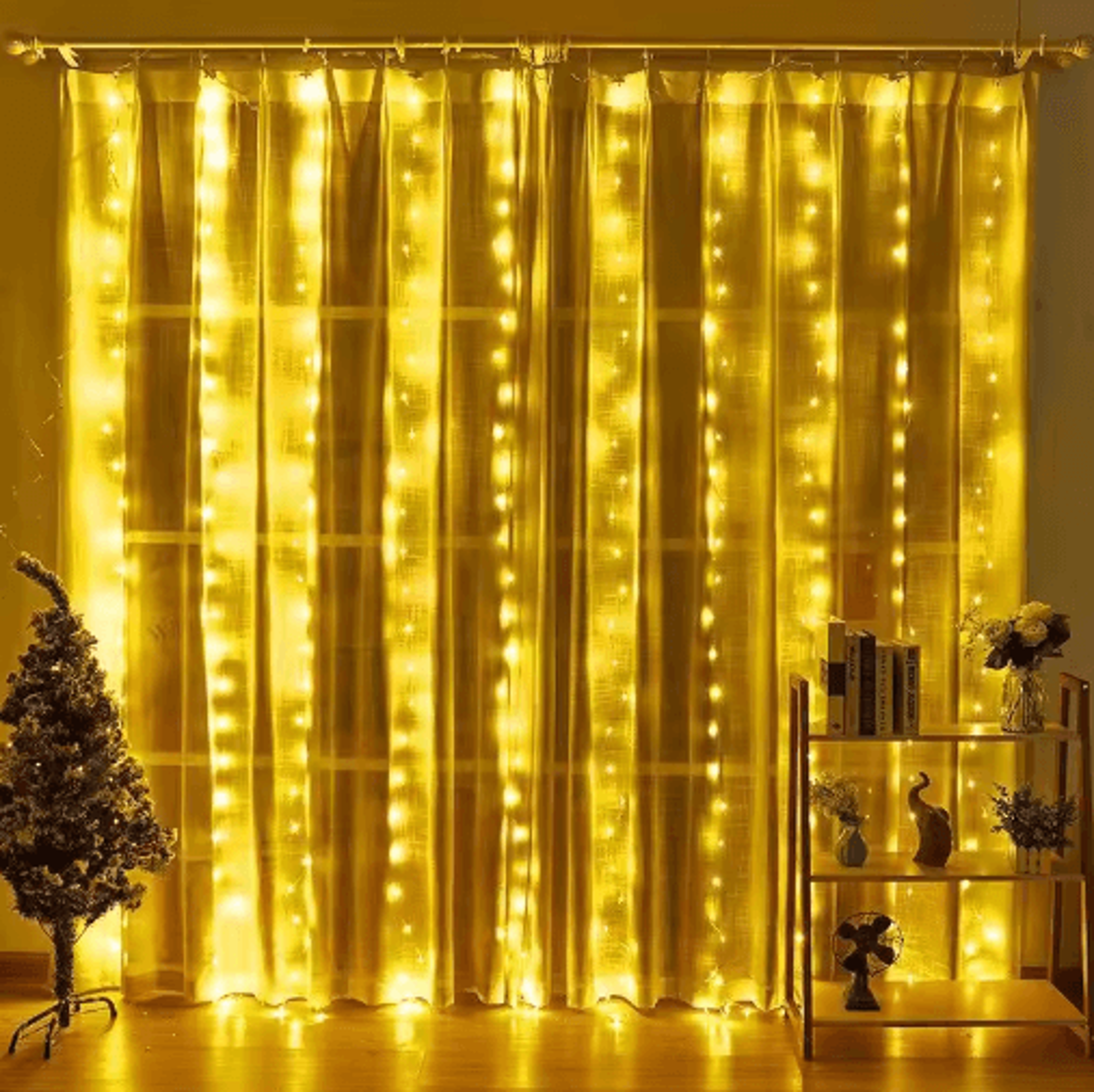 USB LED Curtain String Lights  Remote Control Fairy Garland For Home  Events 9