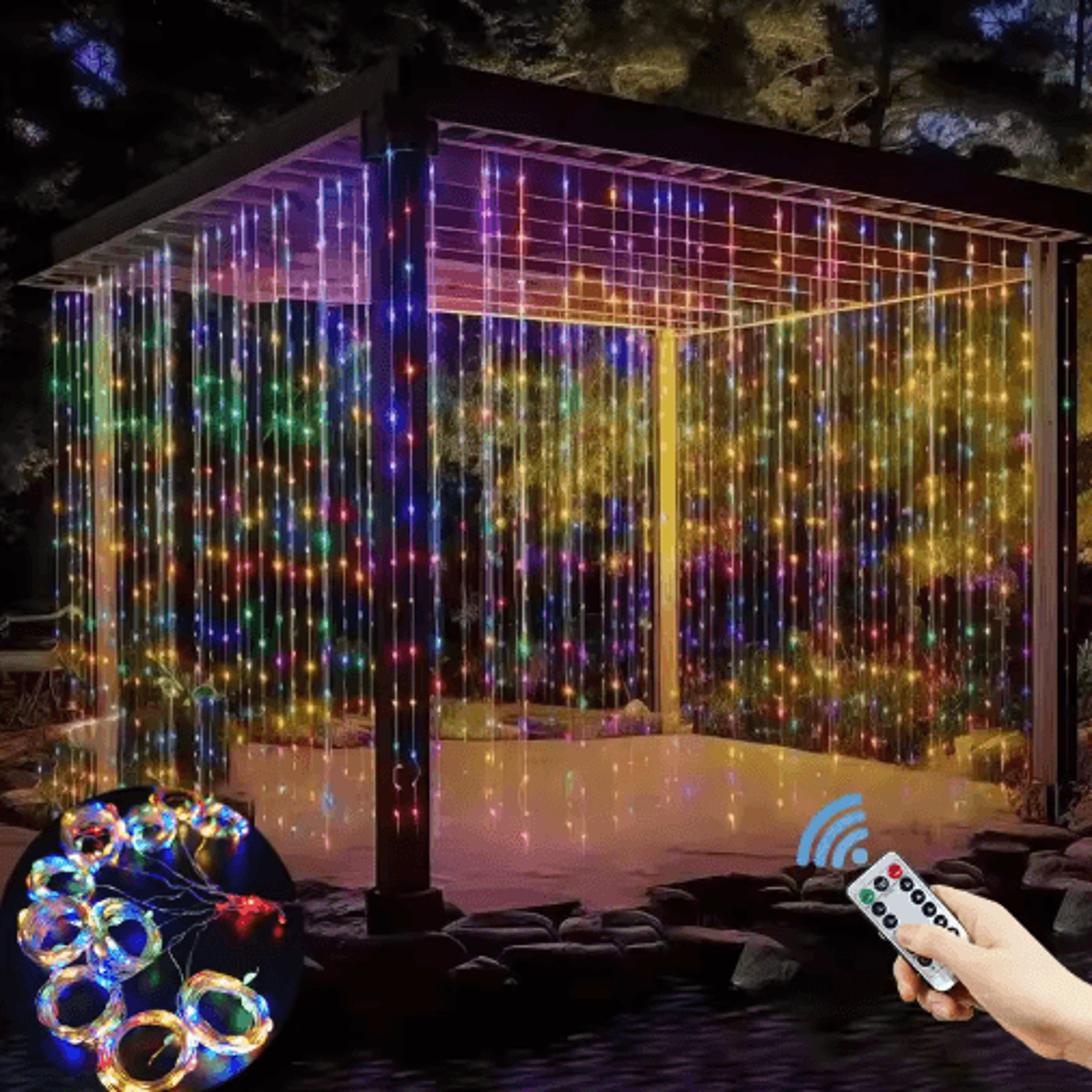 USB LED Curtain Lights  Festive Wall  Celebration String Lighting 3