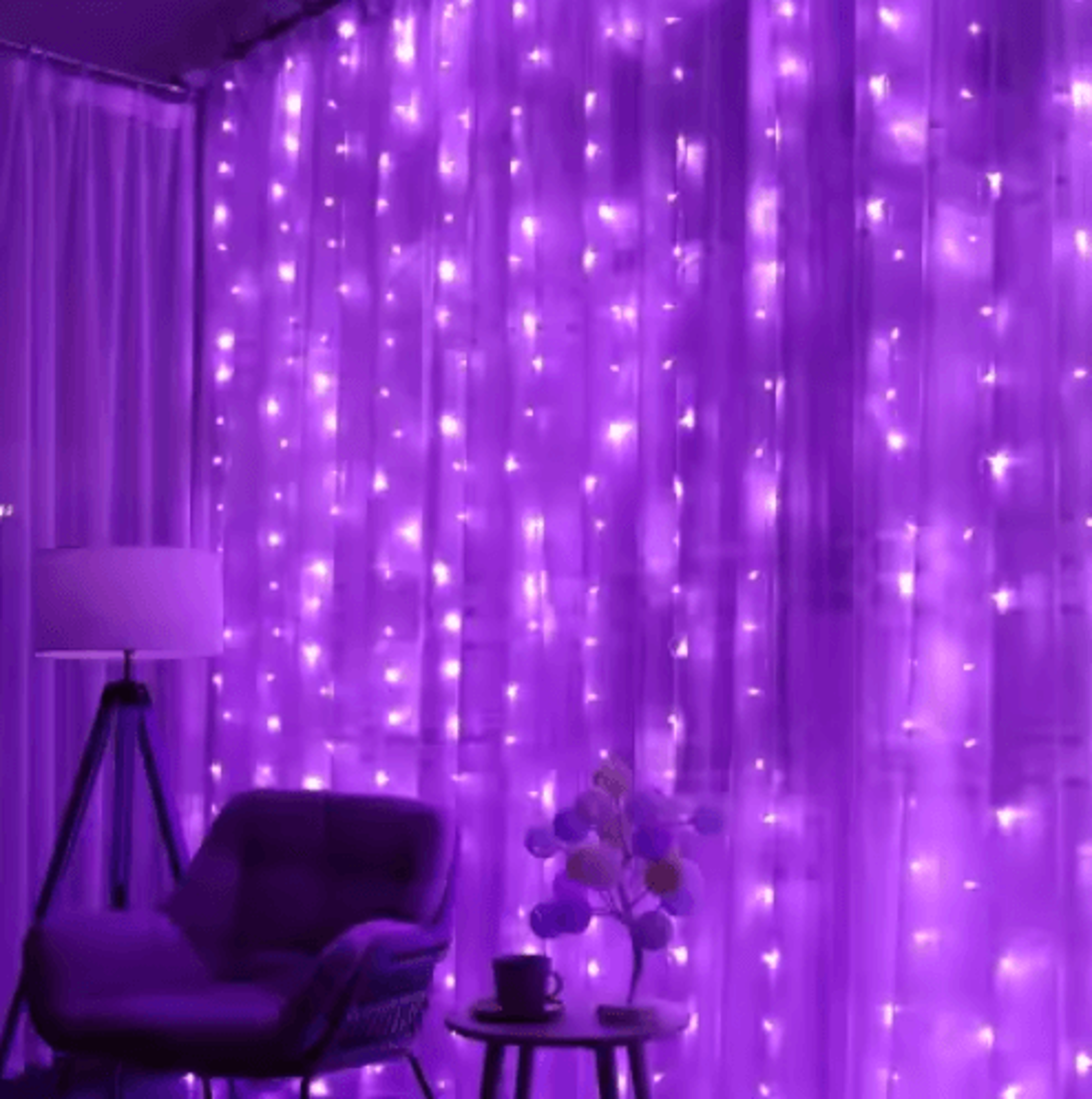 3M6M USB LED Curtain Lights  8Mode Remote Fairy String Lights 2