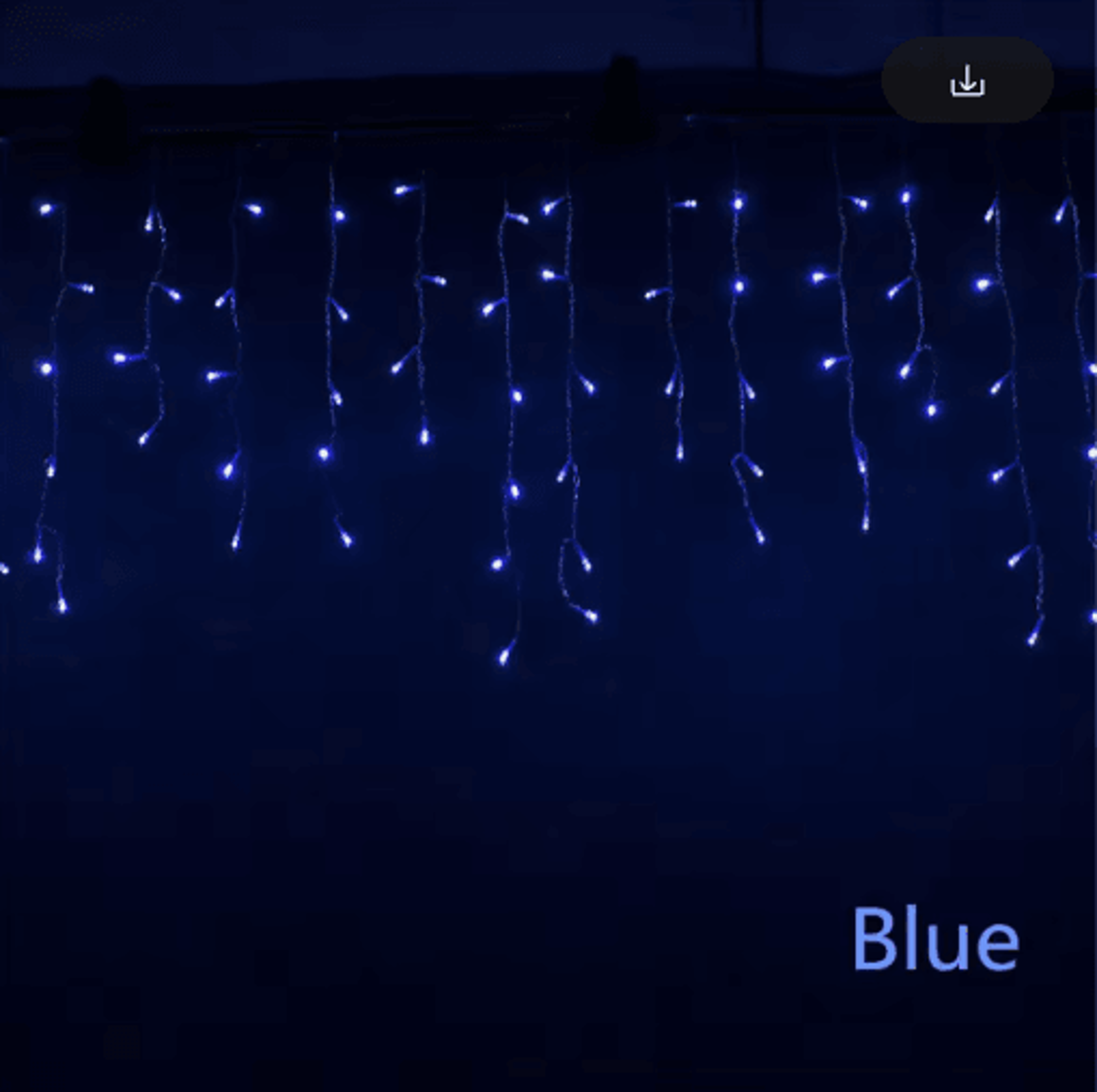 5M Christmas Waterfall LED Lights Outdoor Curtain String Lights For Garden  Eaves 3