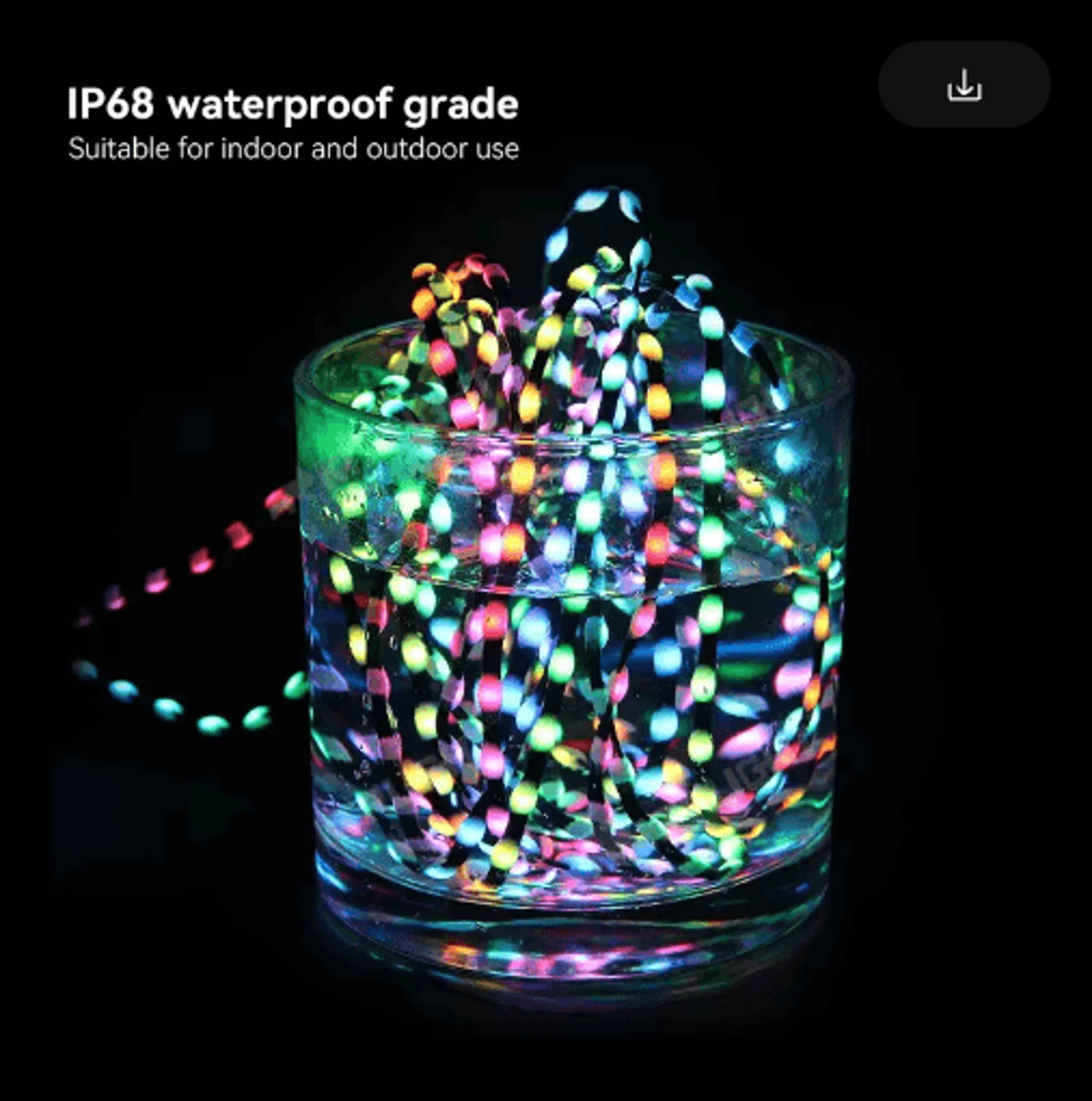 WS2811 5V RGB Addressable Curtain Lights  Waterproof Programmable LED Garland 7