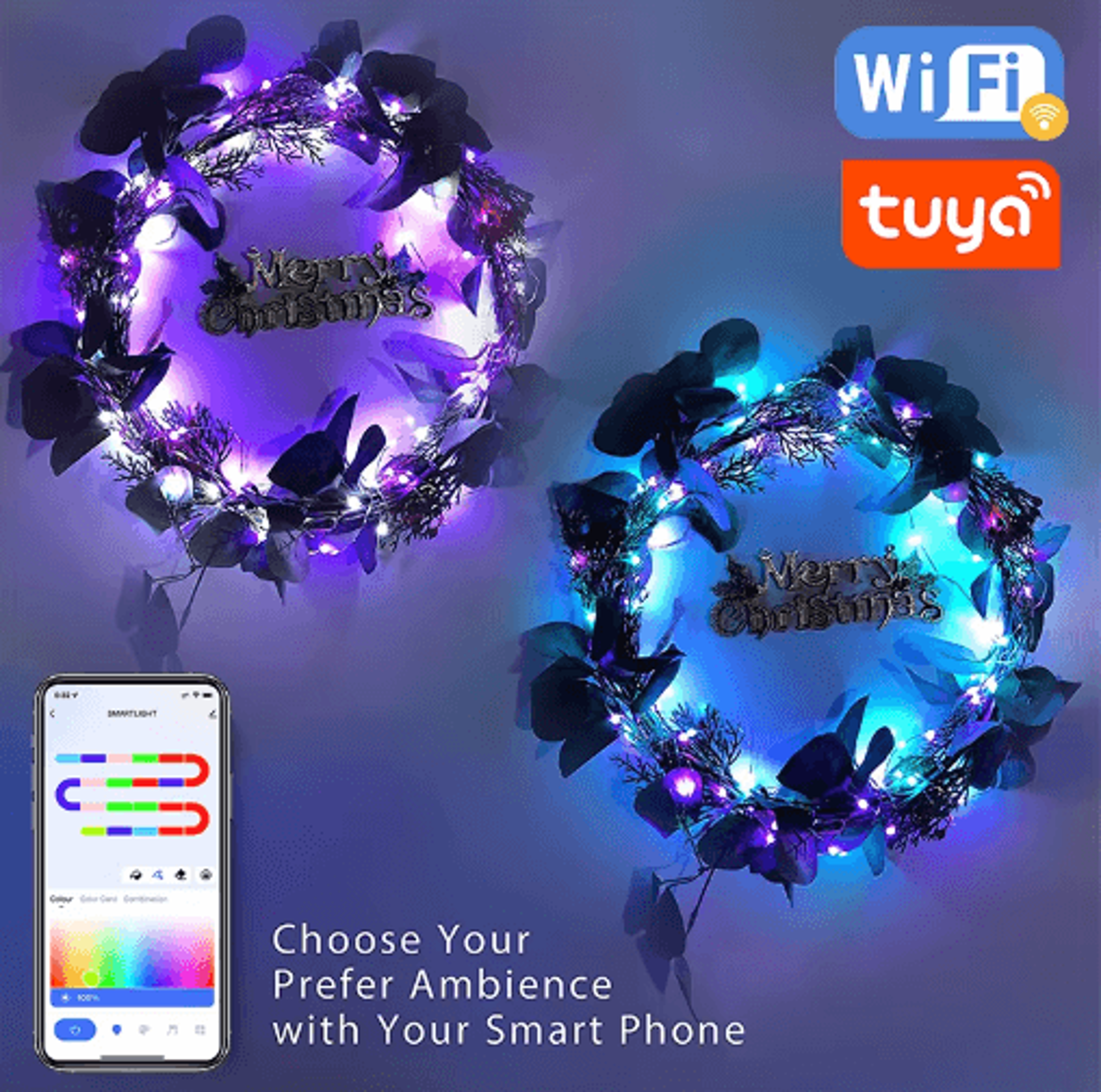 TUYA RGBIC Smart String Lights  Alexa  Google Assistant Music Sync Fairy Lights 2