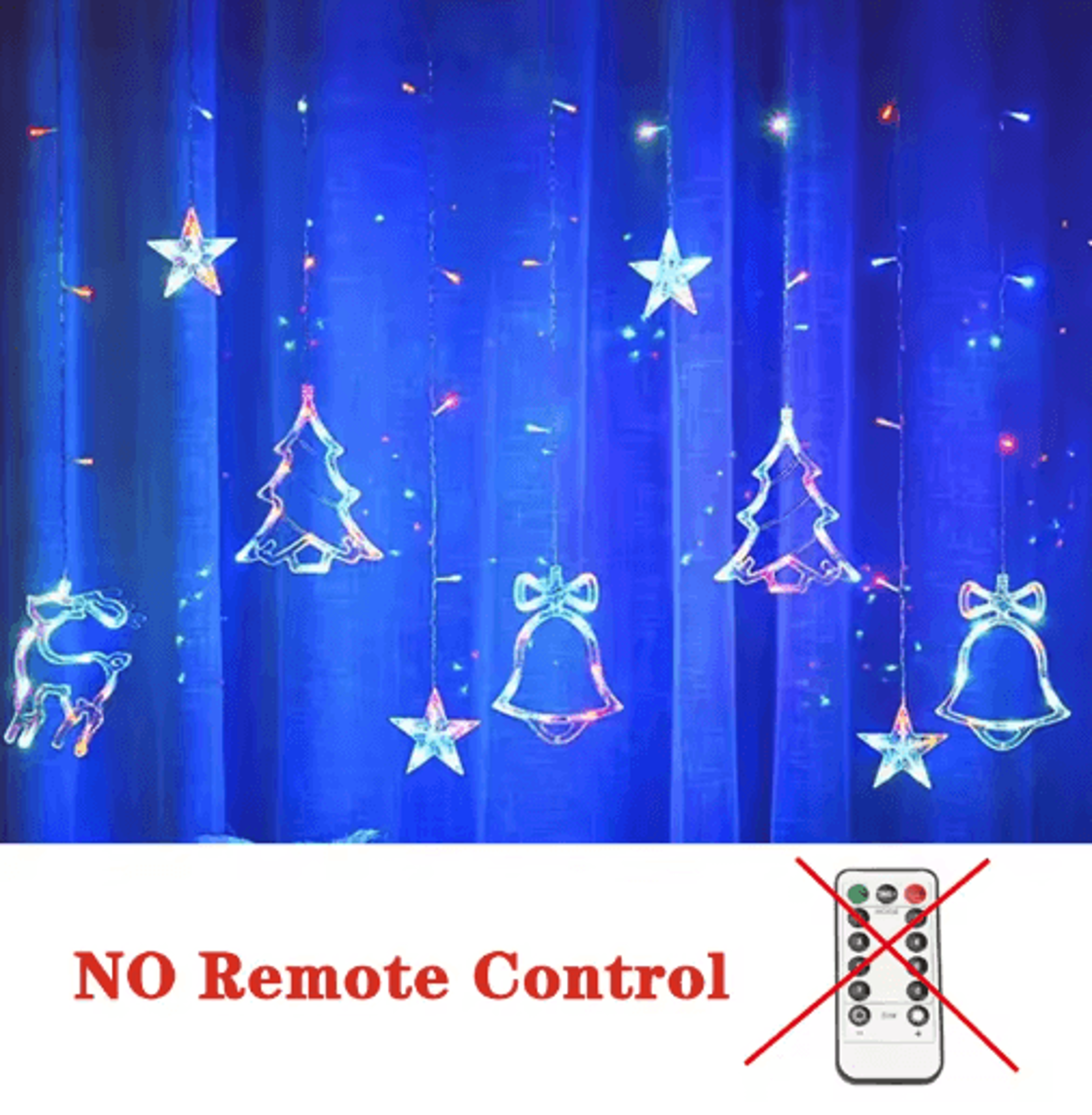 Moon  Star LED Curtain Lights  Celestial Christmas Garland  Fairy Lights 2