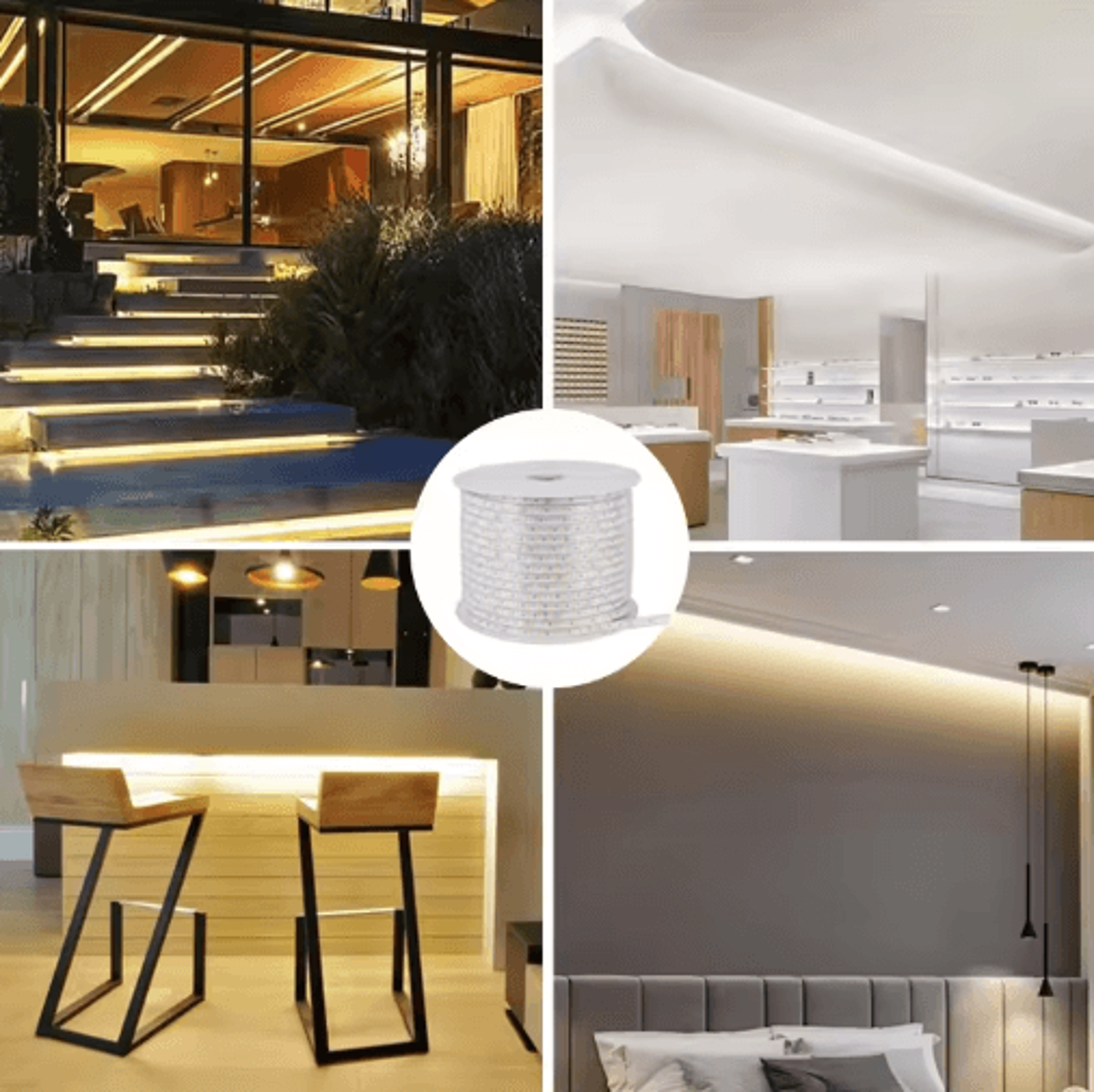 130M 220V LED Strip Lights  Waterproof 2835 Flexible Ribbon With EU Plug 3