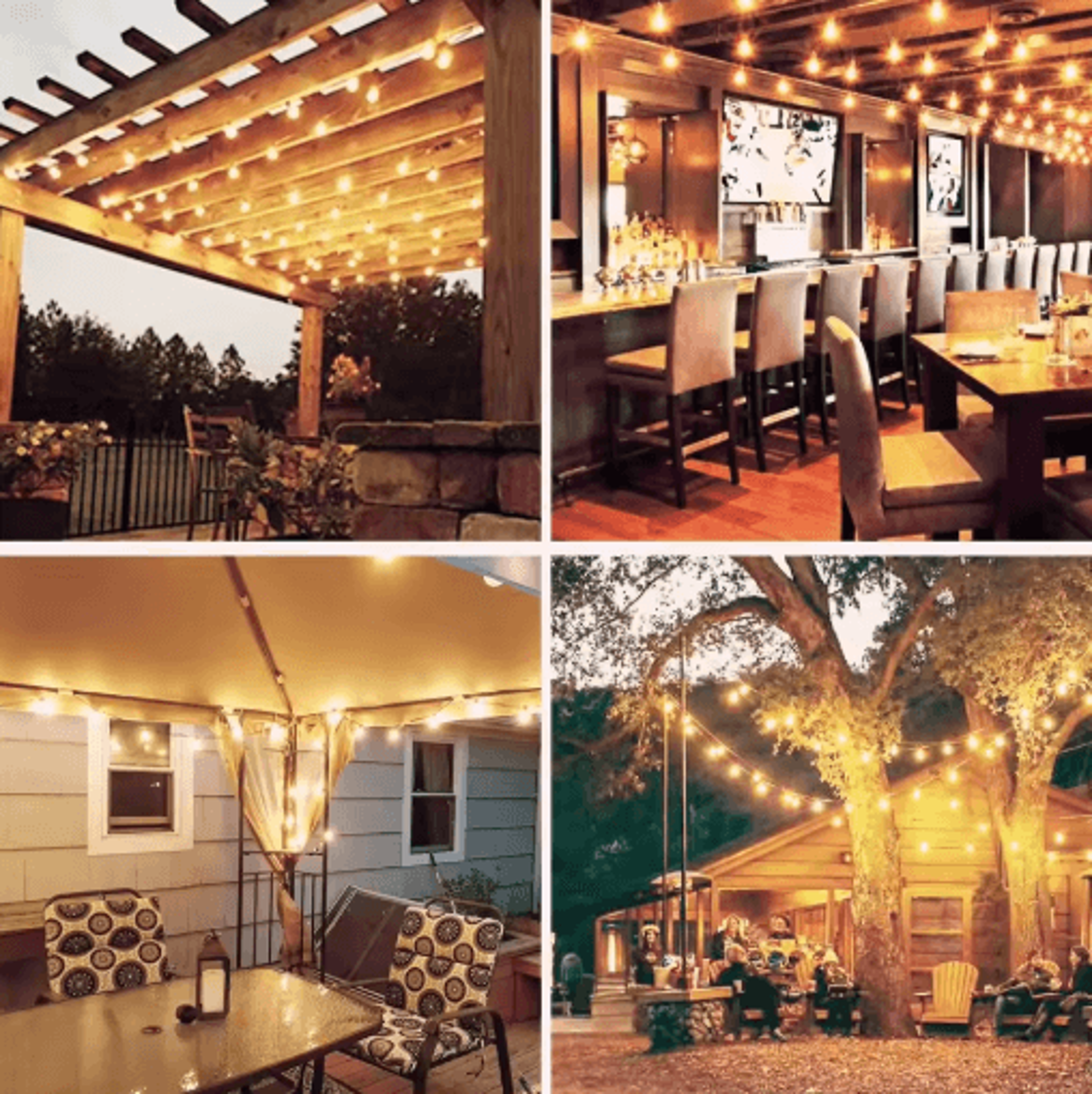 G40 Outdoor String Lights  Waterproof Shatterproof Festoon Lights With EU Plug 9
