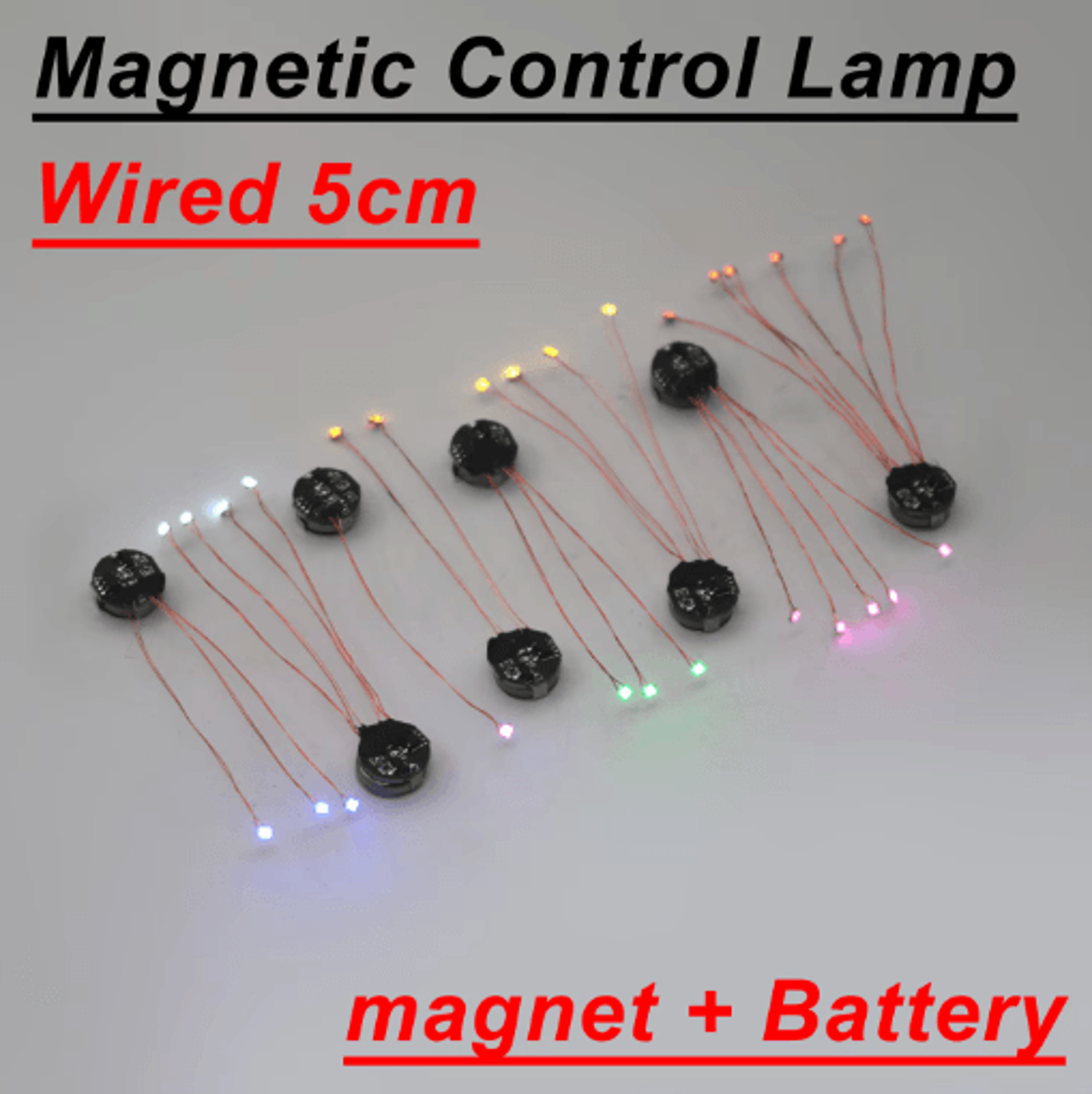 5cm Magnetic Control LED Light  Wired DIY Lamp For Models  Dioramas 0