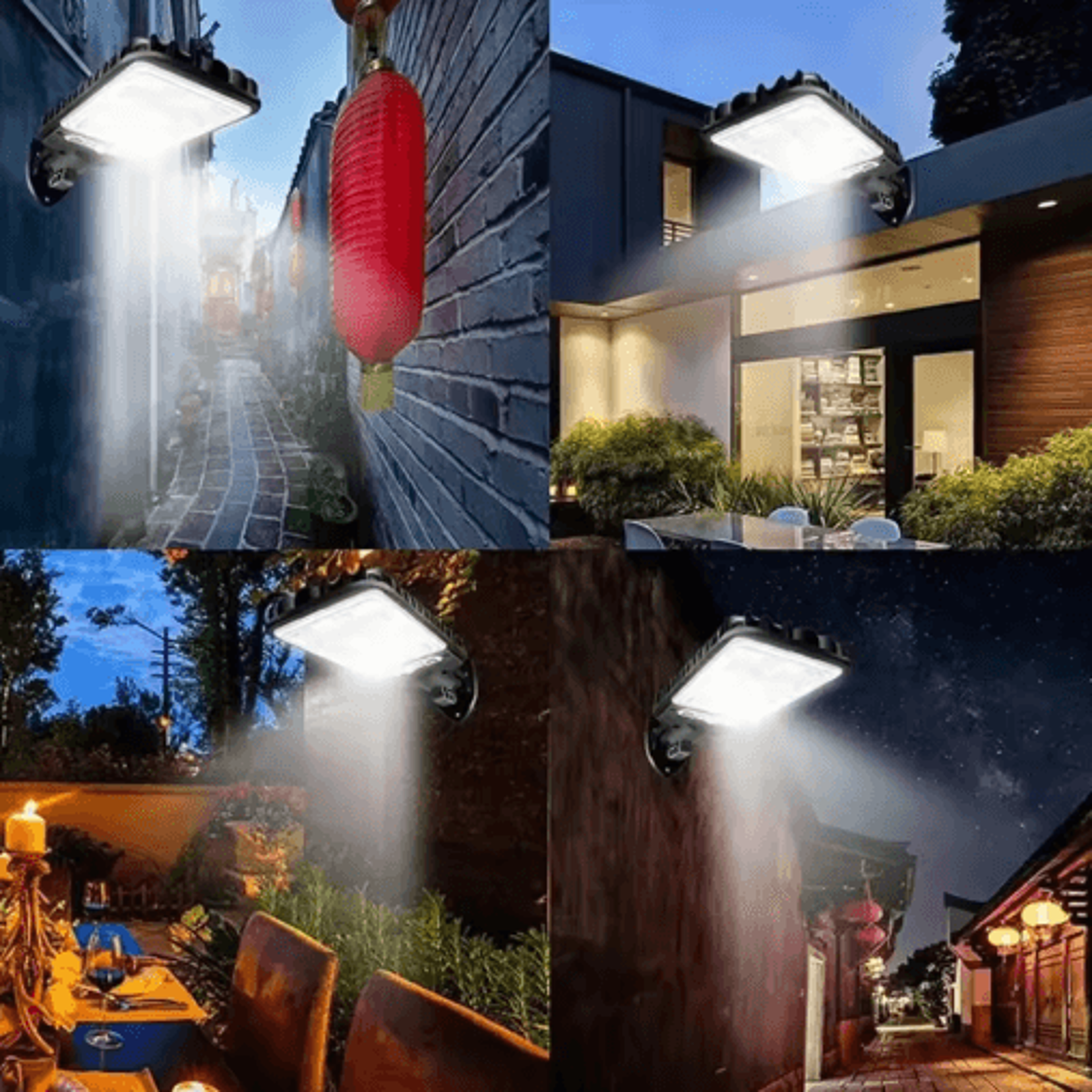 Solar LED Wall Light  3Mode Motion Sensor Outdoor Courtyard Lamp 7