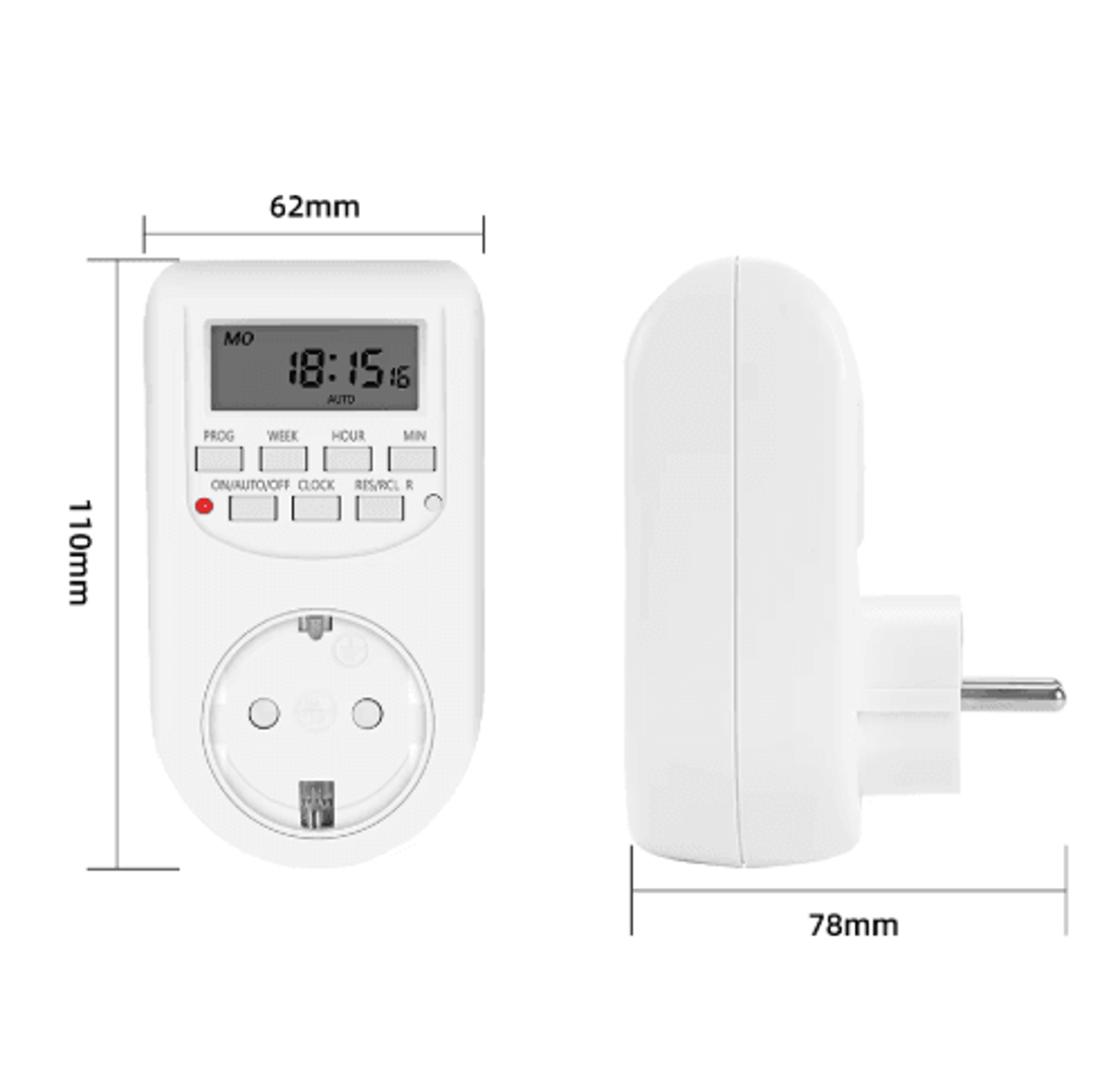 Digital Timer Switch  1224 Hour Weekly Programmable Outlet 5