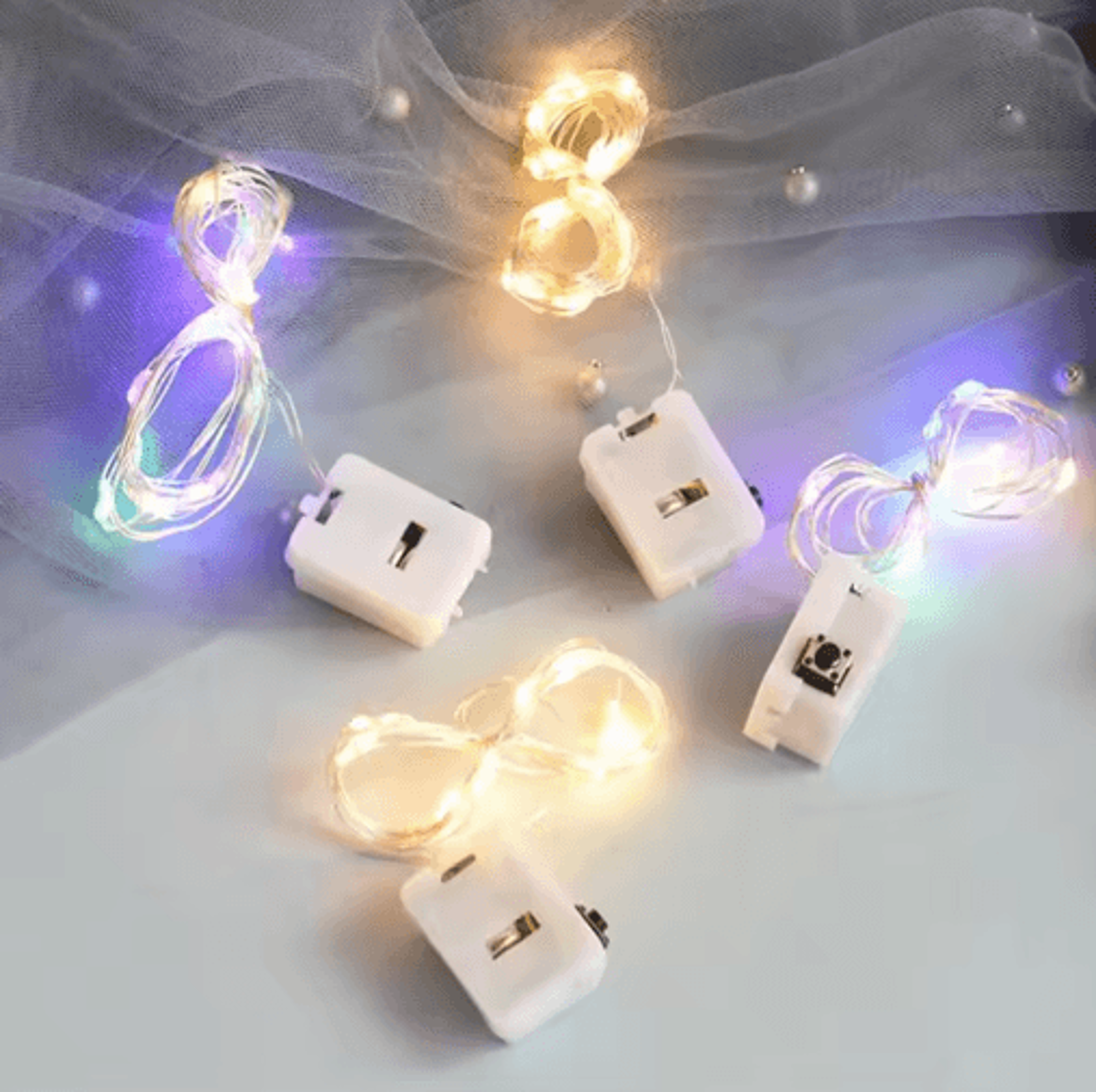 10PCS BatteryPowered LED Fairy Lights  Colored Decorative String Garlands 4