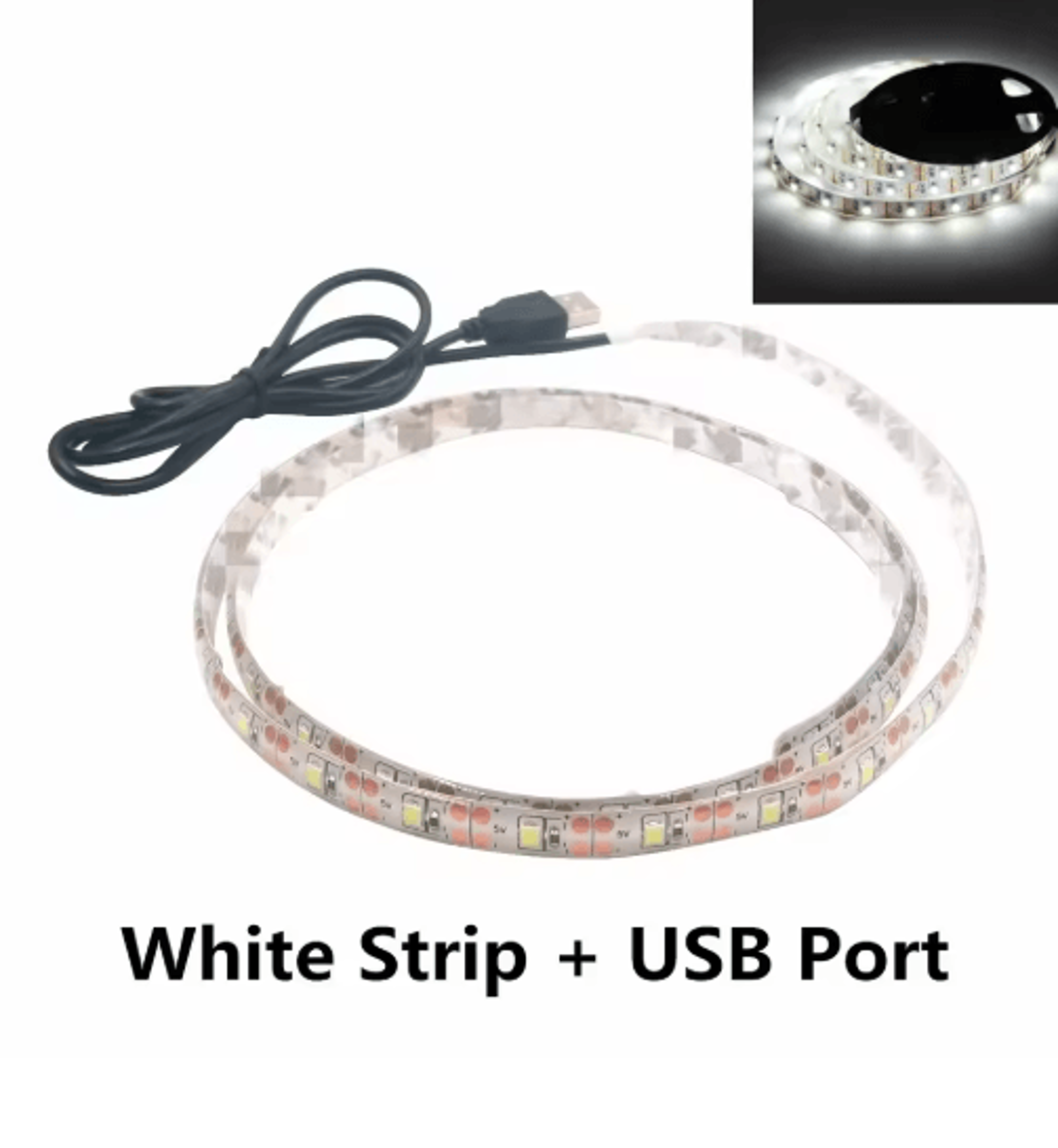 1M5M USB 2835 LED Strip Lights 5V TV Backlight  Home Accent Tape 11