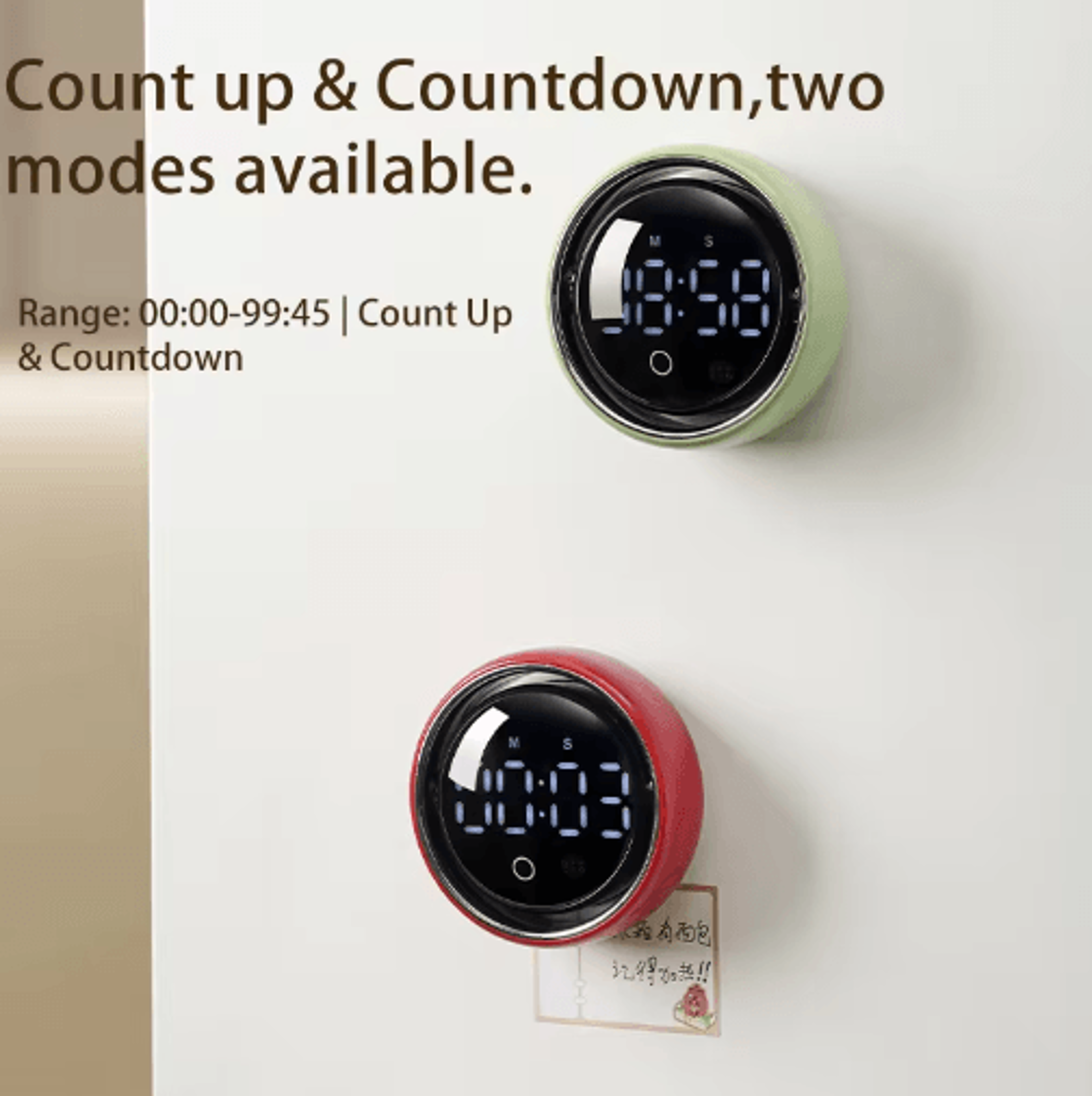 Smart Voice Magnetic Timer  English Kitchen Alarm  Timing Reminder 9