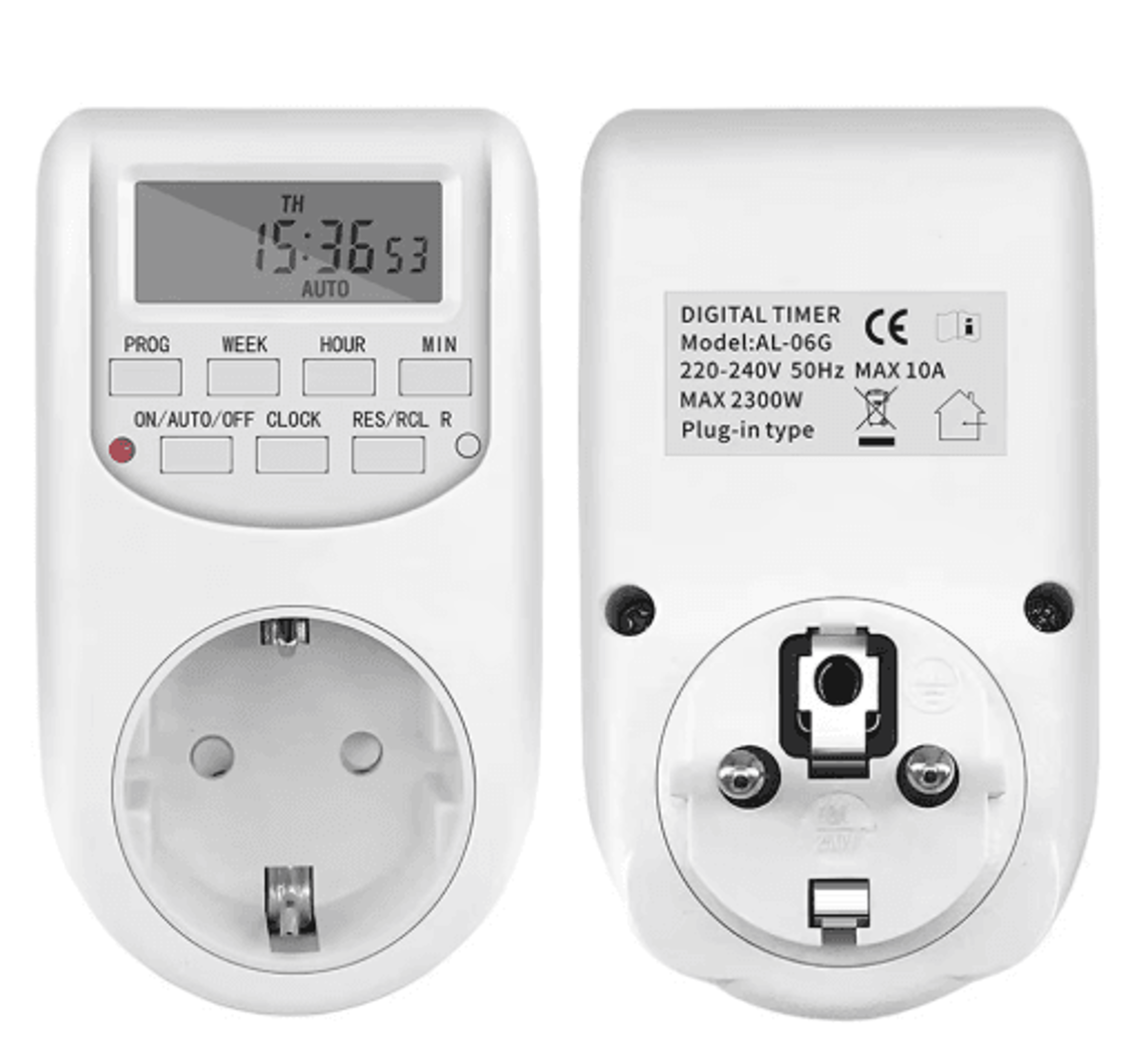 EU Plug Digital Timer Socket  Adjustable Weekly Programmable Outlet 0