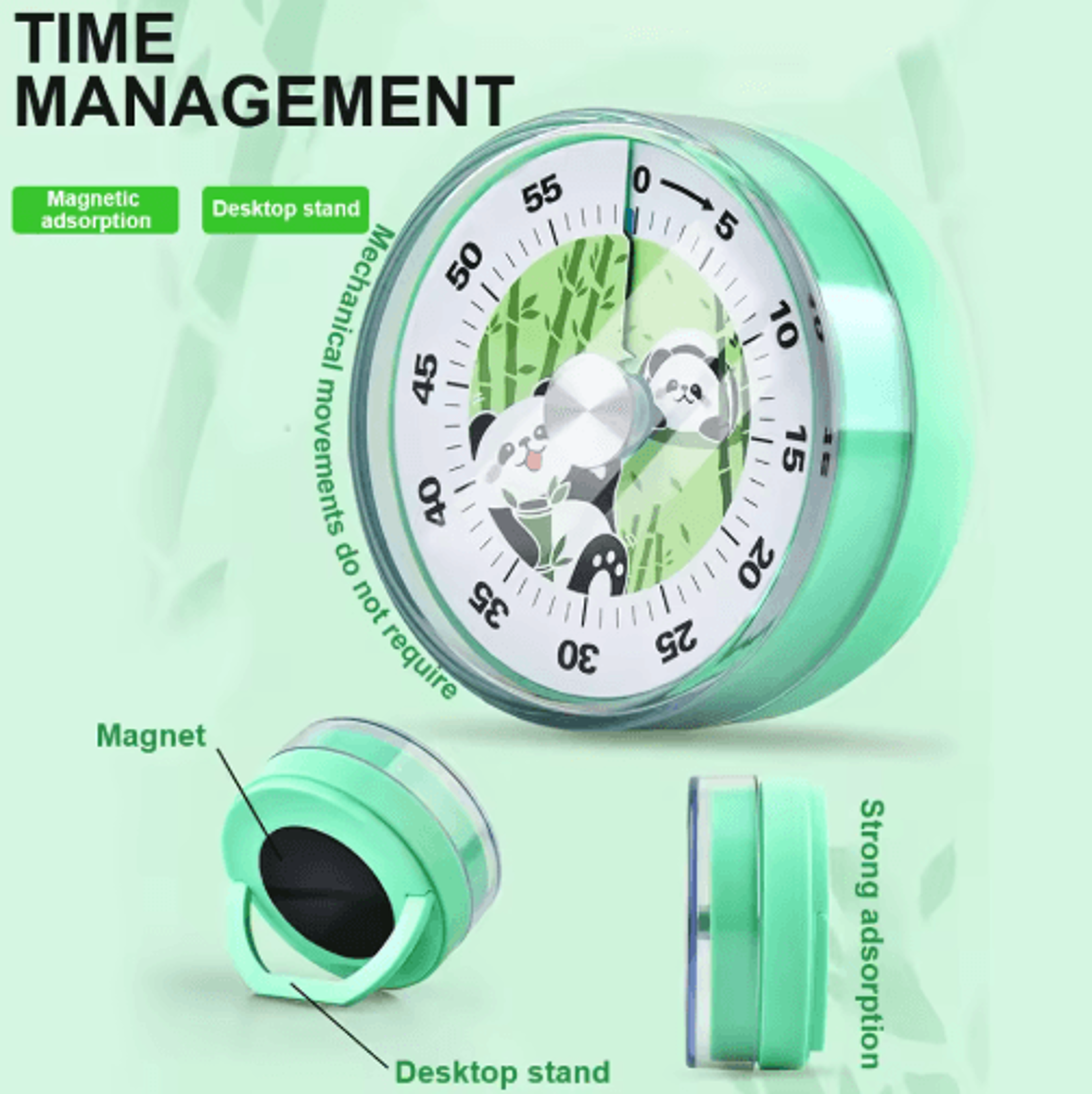 60Minute Magnetic Visual Timer  Mechanical Countdown Alarm 8