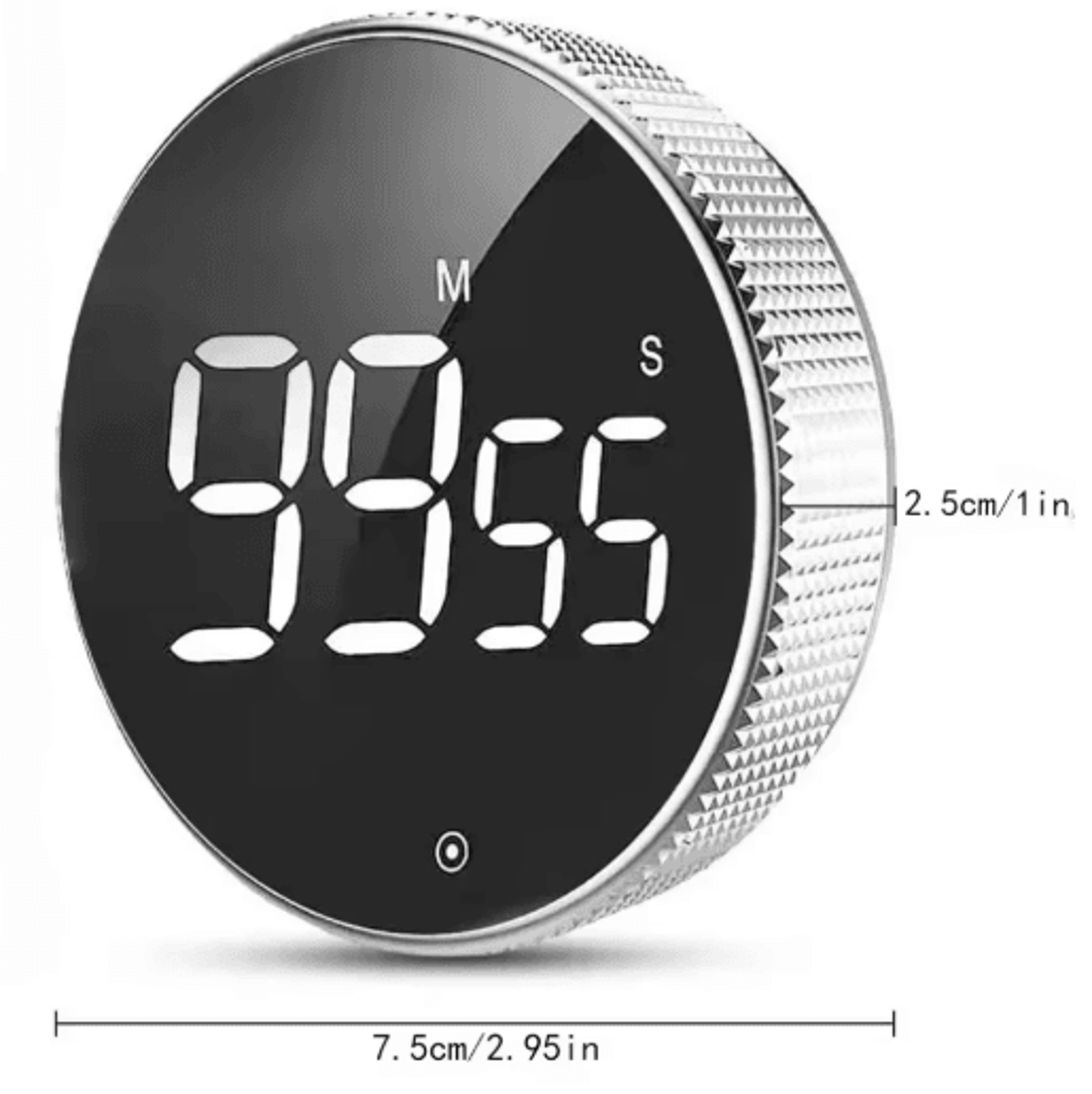 Magnetic Digital Kitchen Timer  Quiet Countdown Egg Timer With Constant Light 3