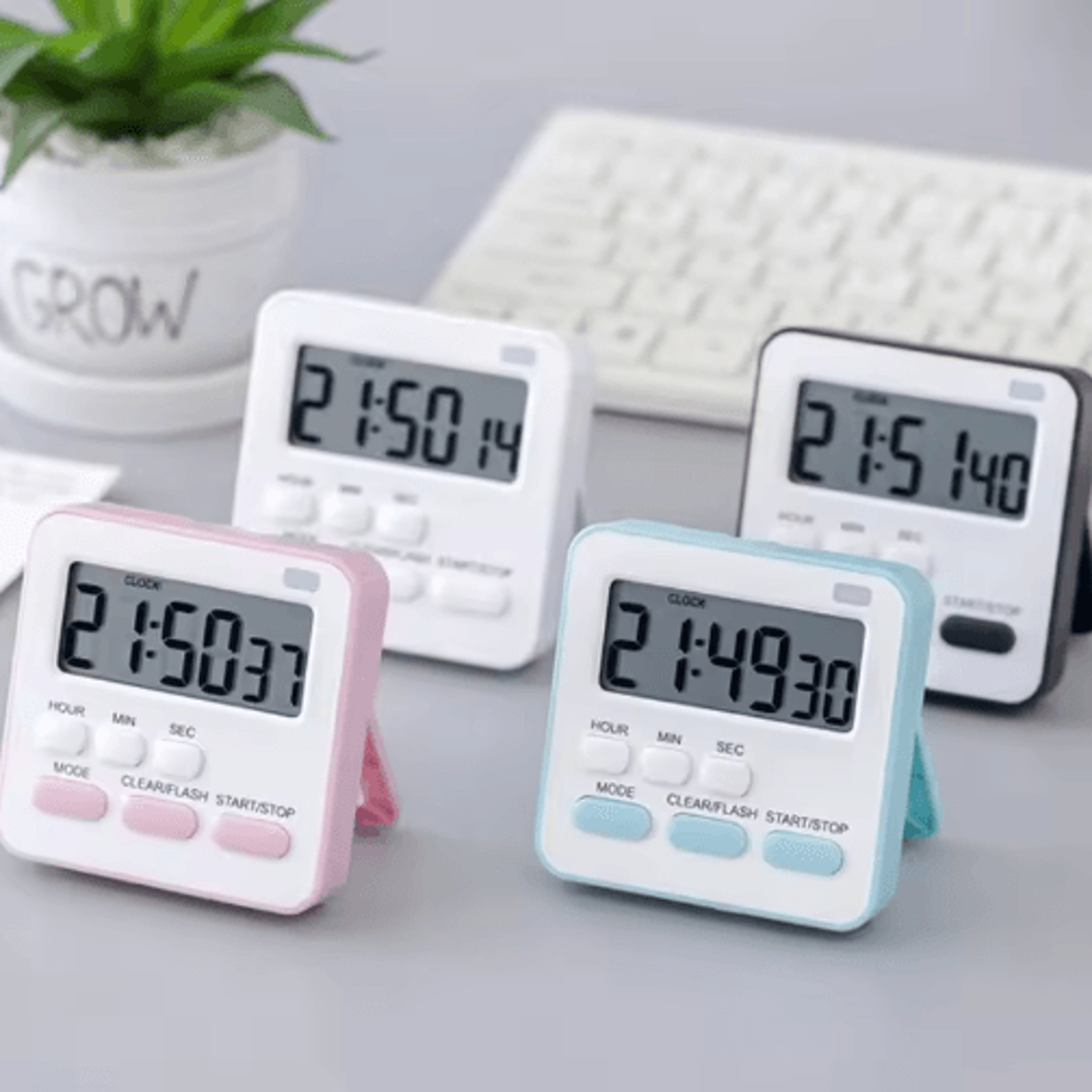 Magnetic Countdown Timer  Flashing Light Alarm For Cooking Study  Games 0