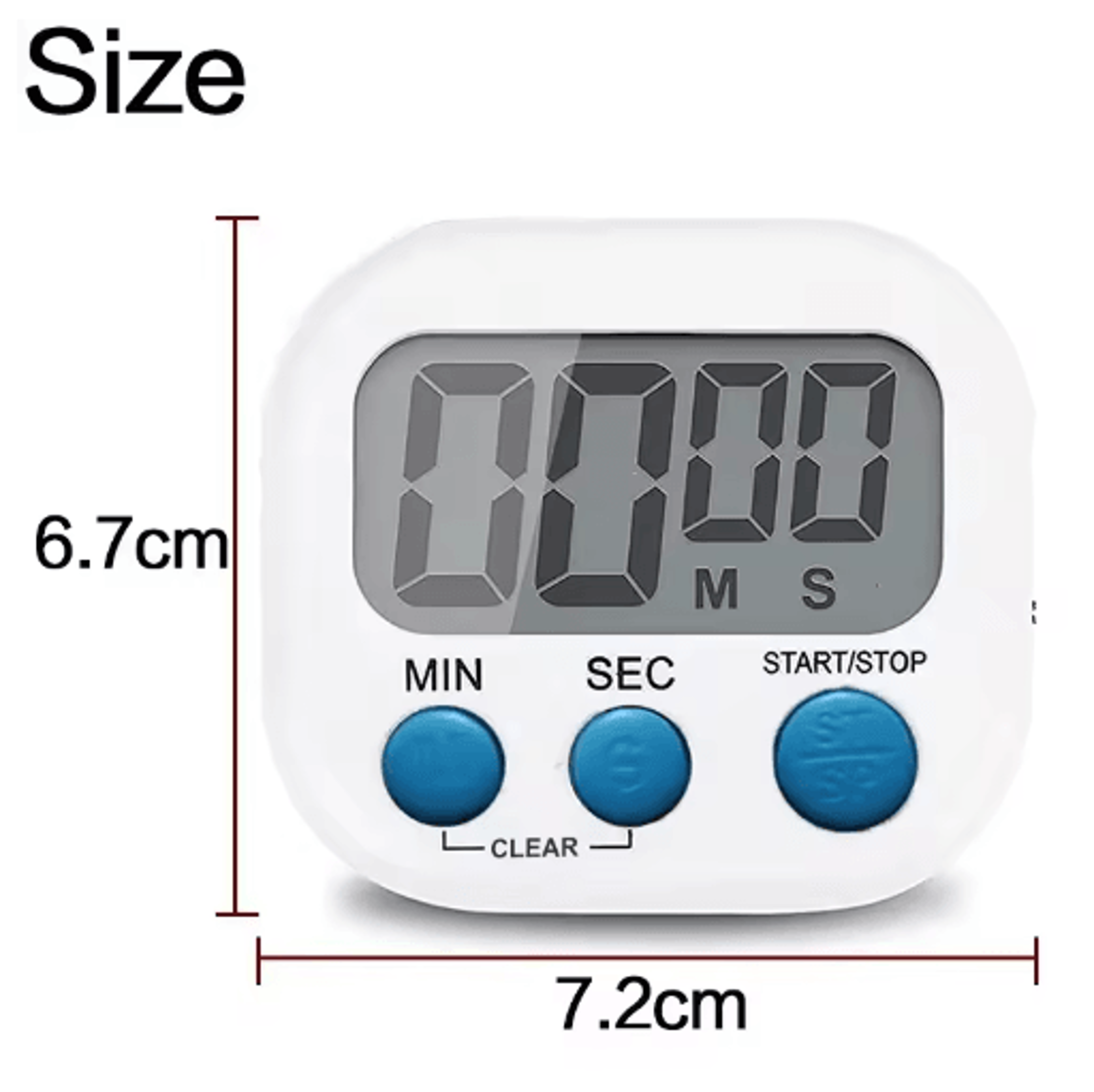 Stonego LCD Magnetic Kitchen Timer  Large Display Countdown Alarm 5