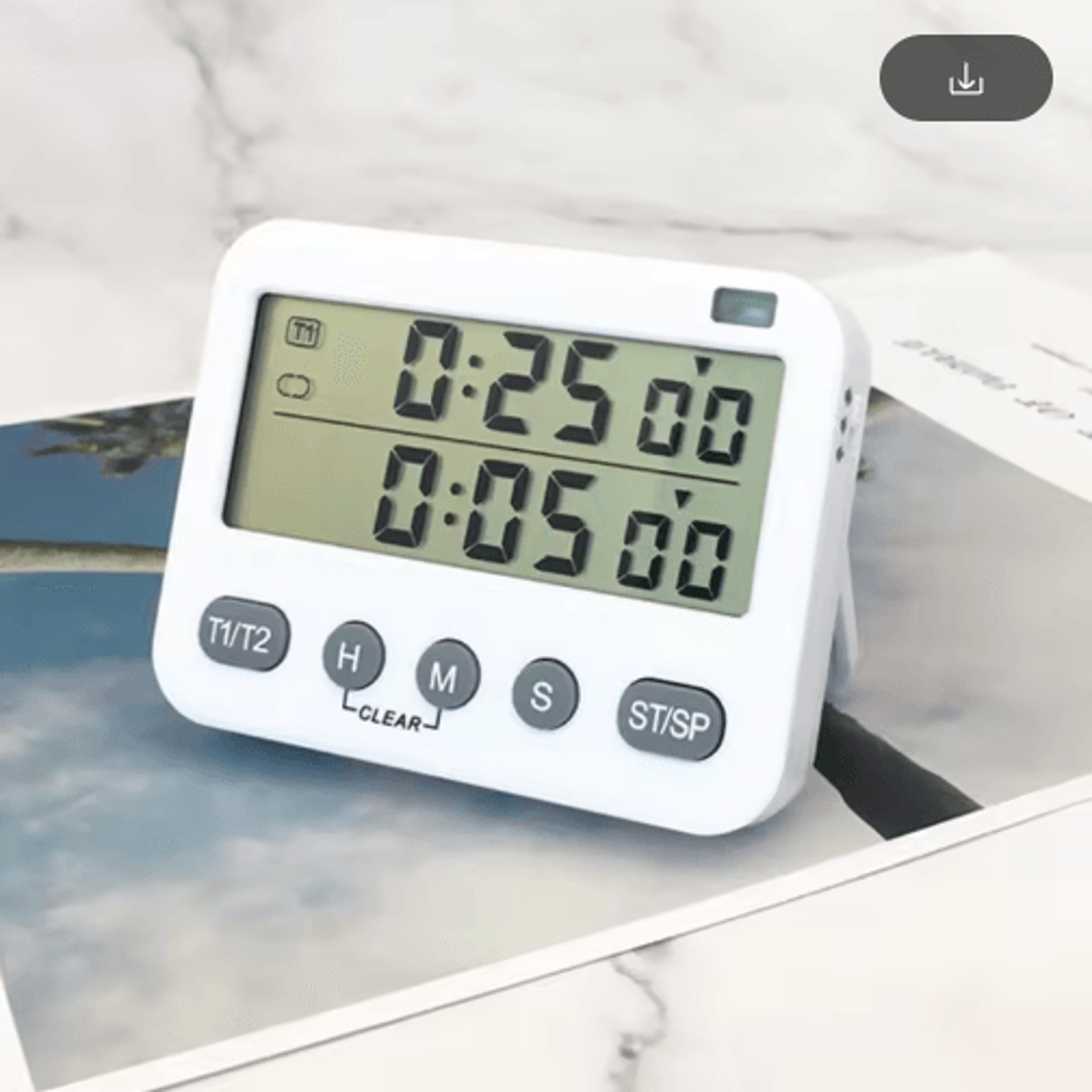 KXRE Dual Digital Kitchen Timer  Magnetic Countdown Cooking Timer 4