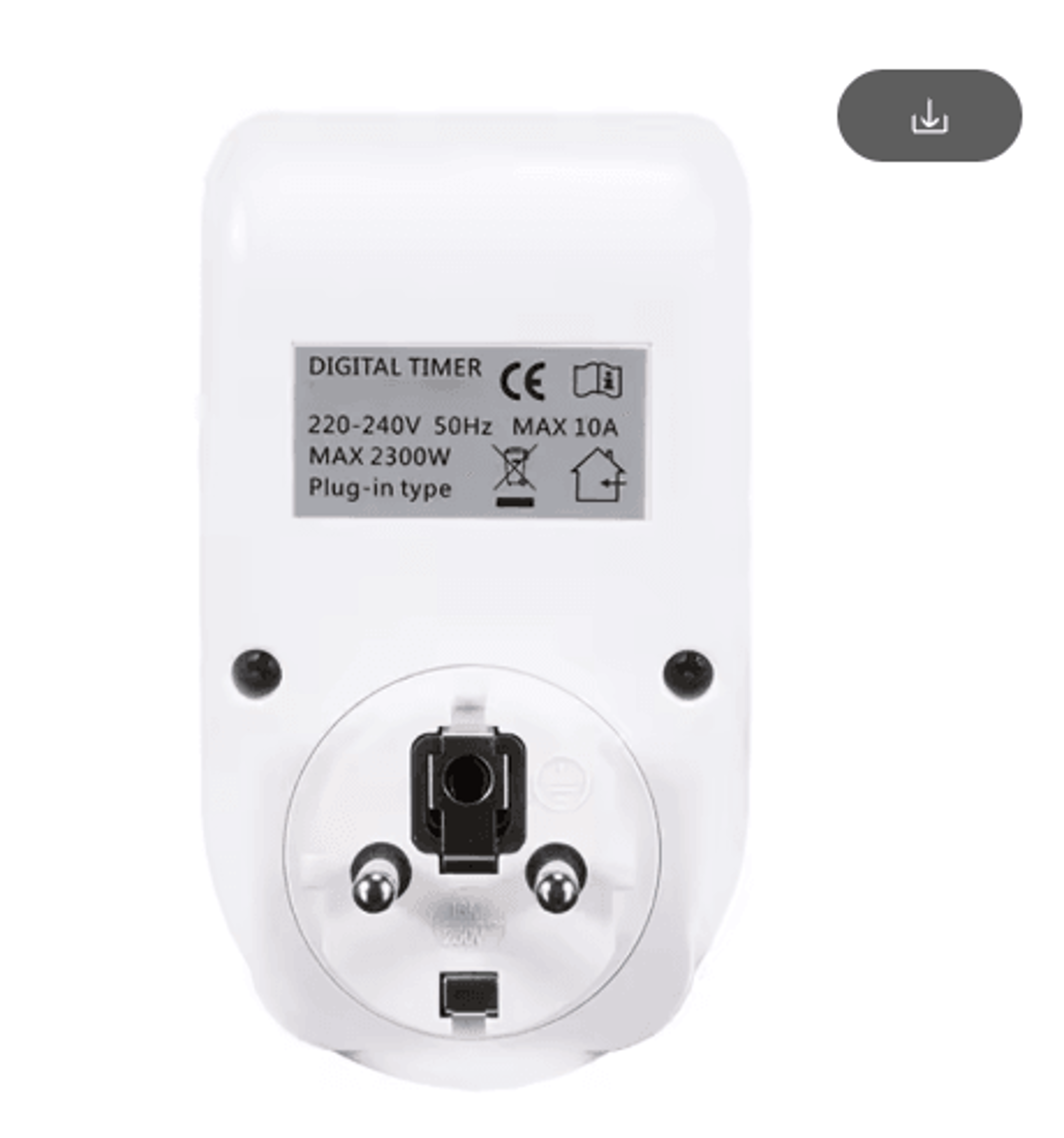 EU Plug Digital Timer Outlet Weekly Programmable On And Off Socket 6