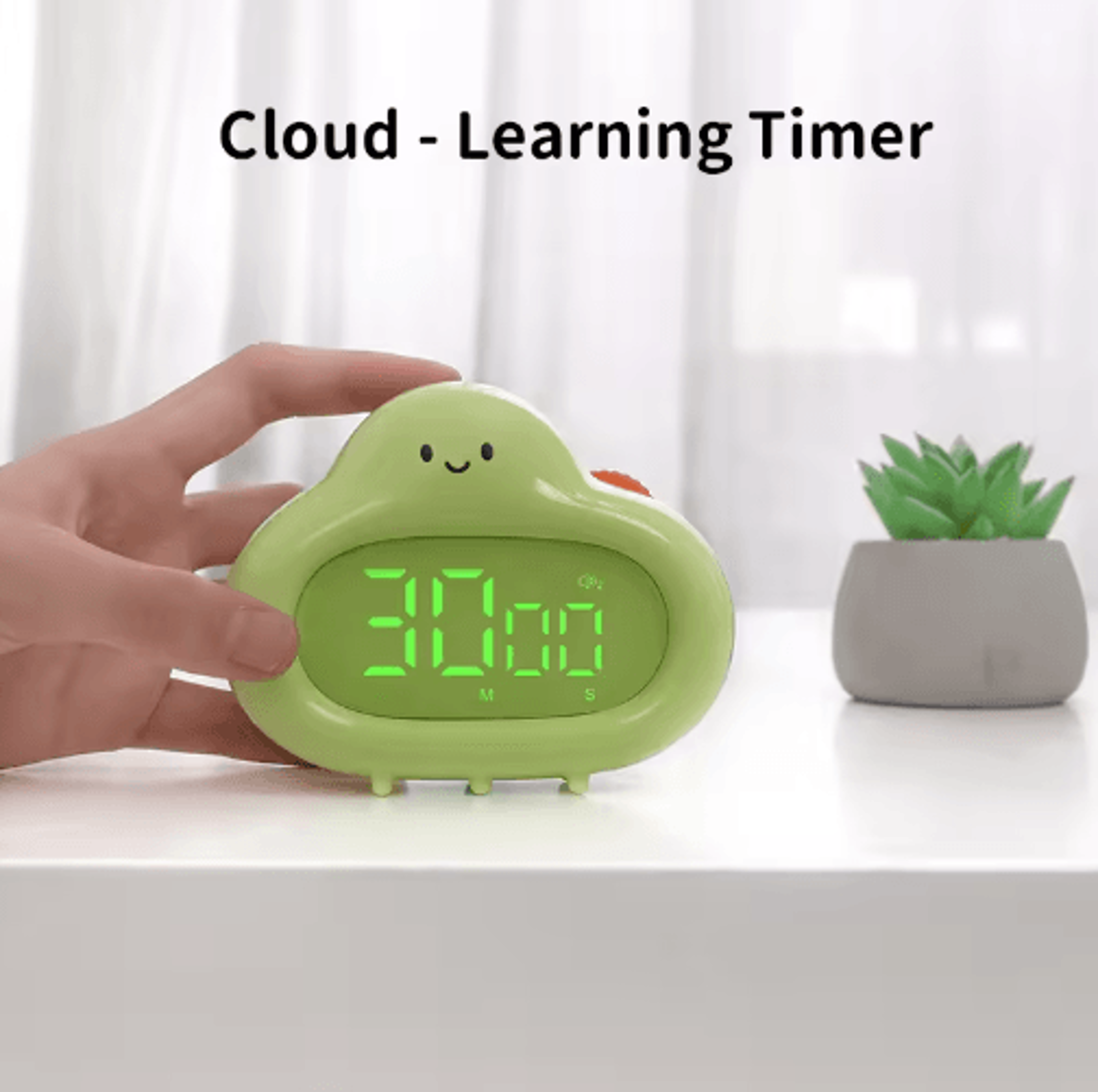 White Cloud Kitchen Timer  Cute Cartoon Desktop Learning Timer 0