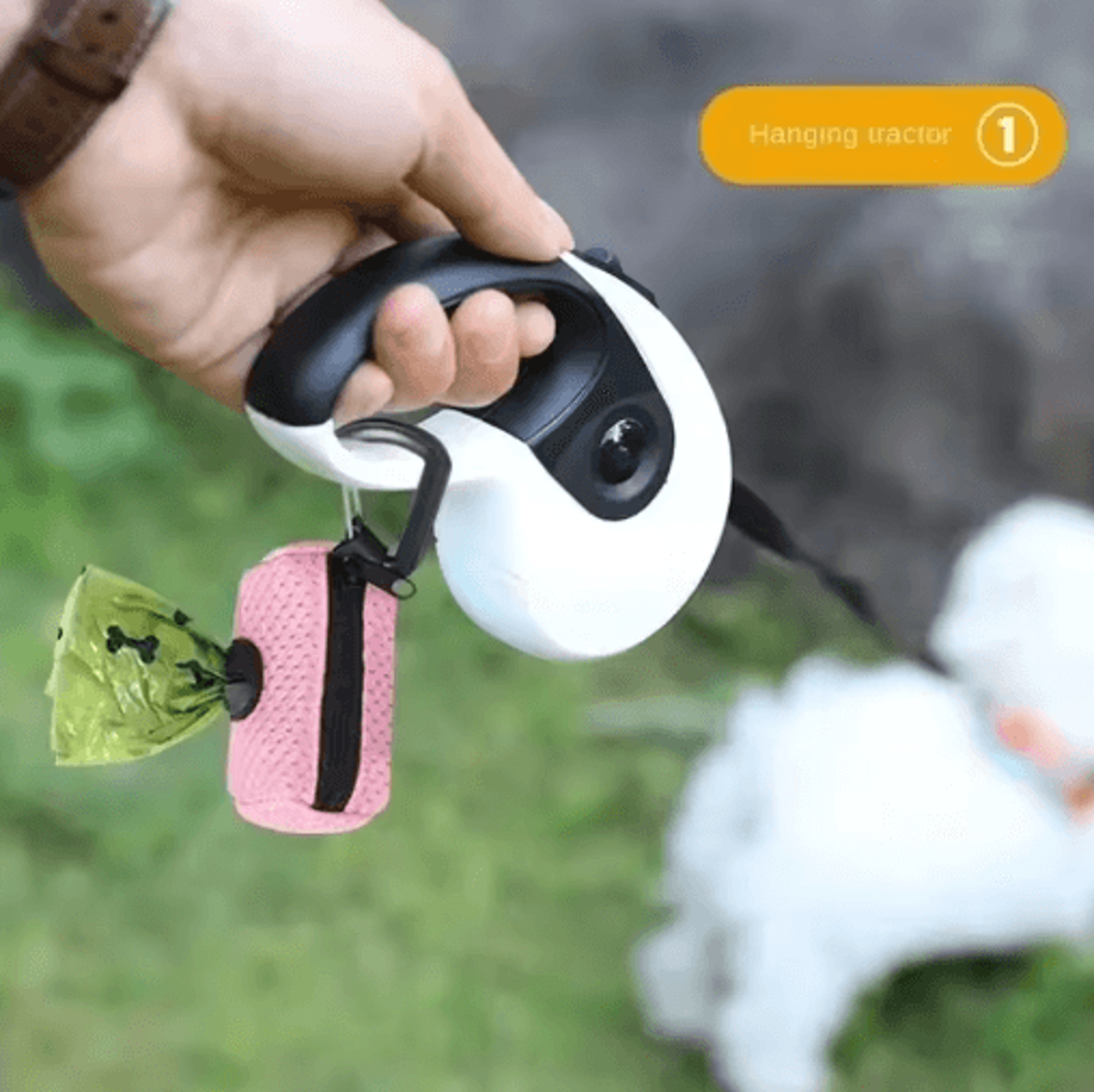 Portable Dog Poop Bag Dispenser  Hanging Pet Waste Bag Holder 0