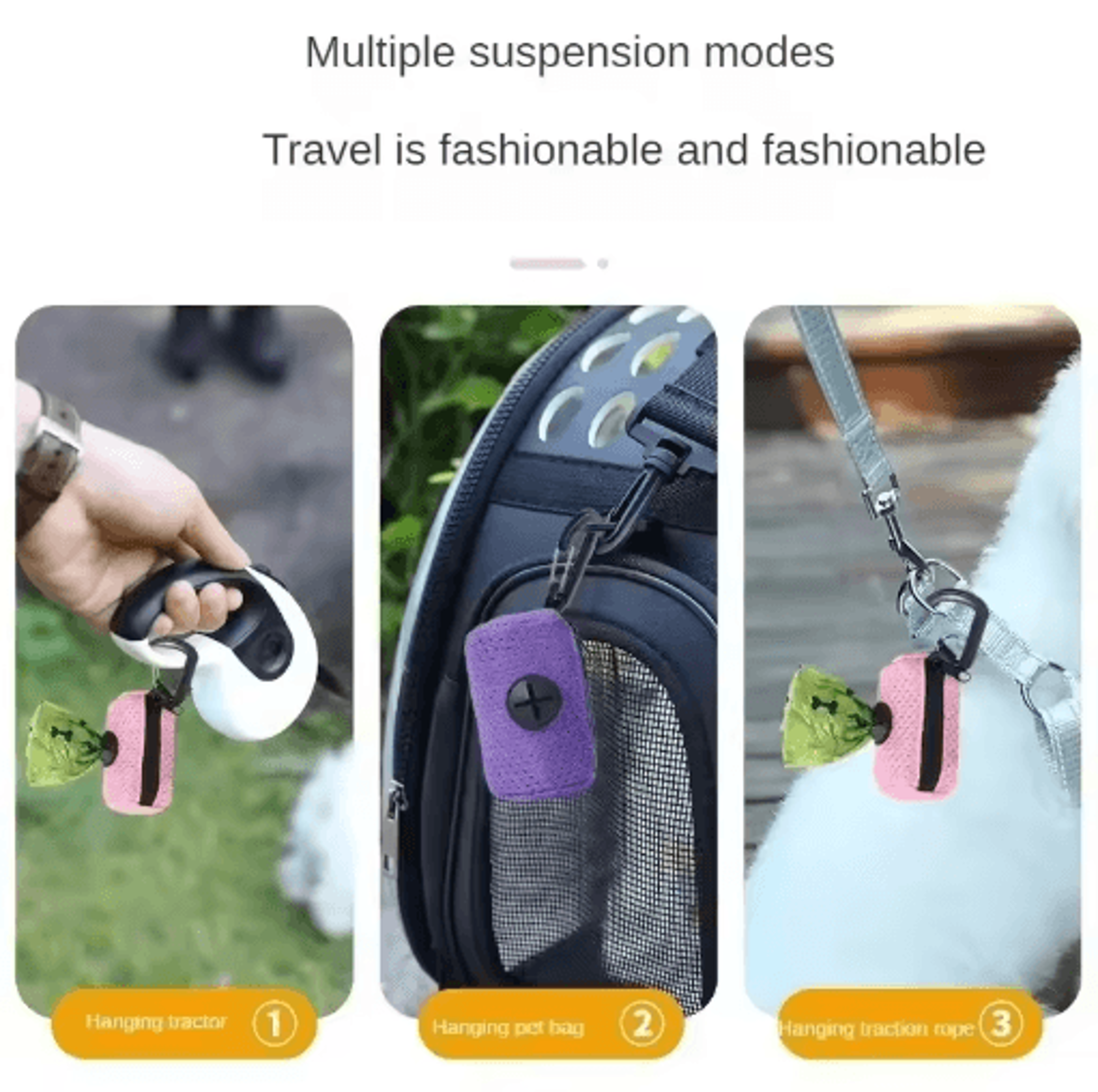 Portable Dog Poop Bag Dispenser  Hanging Pet Waste Bag Holder 3