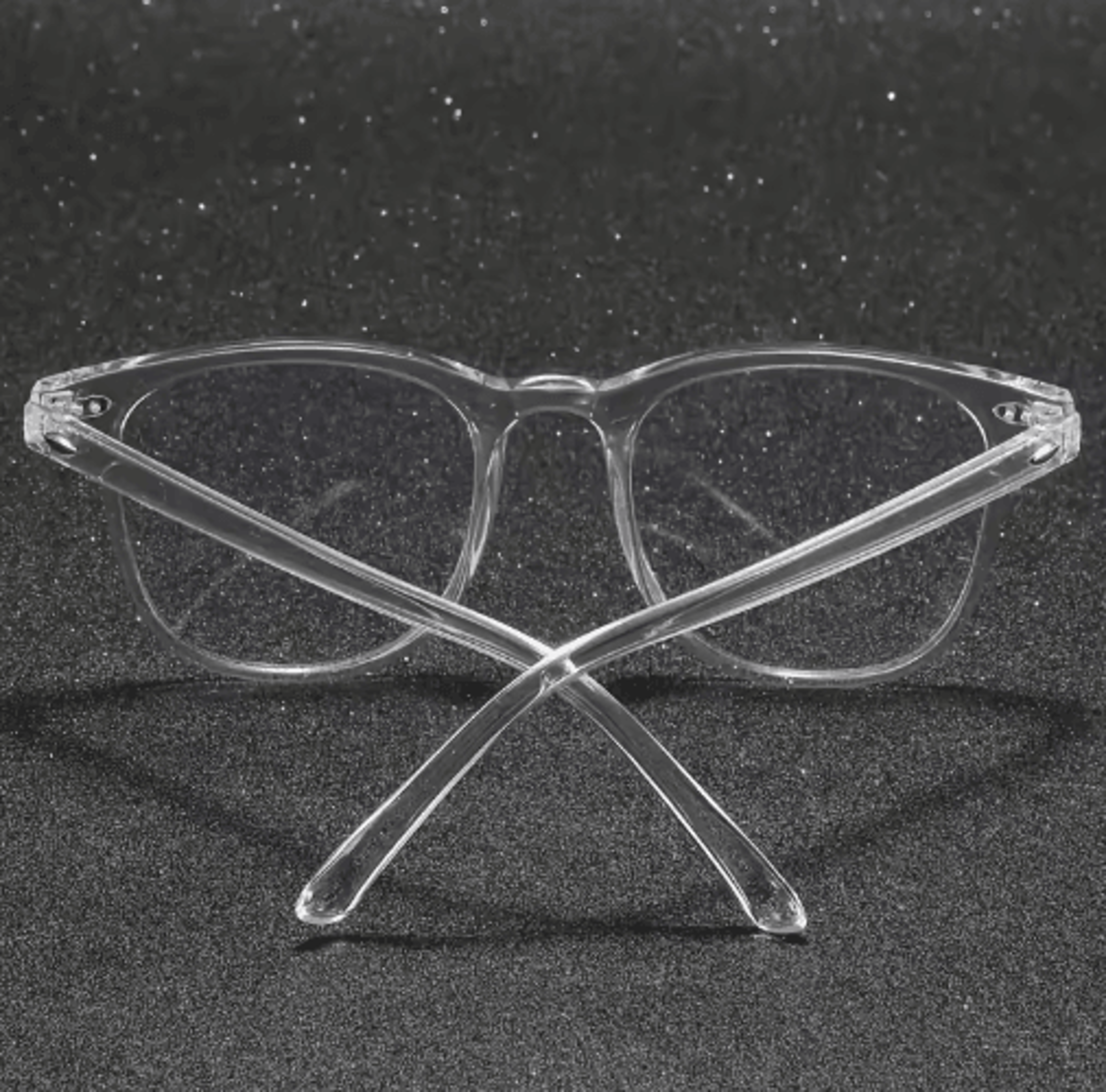 Transparent Square AntiBlue Light Glasses  Trendy Clear Frame Eyewear 3